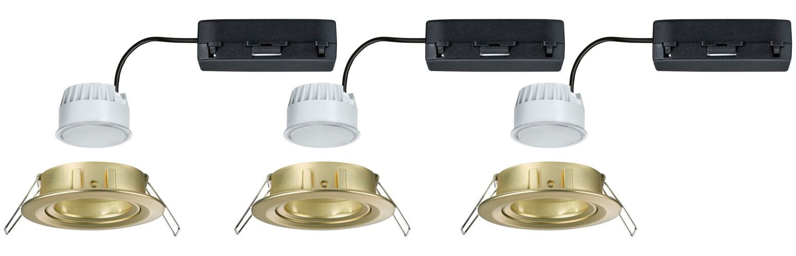 Paulmann LED Einbauleuchte »LED Einbauleuchte Nova Coin rund 84mm 50°«, 3 flammig, Leuchtmittel LED-Modul | LED fest integriert, Memoryfunktion, Farbwechsler, Farbsteuerung, Dimmer, Smart Home
