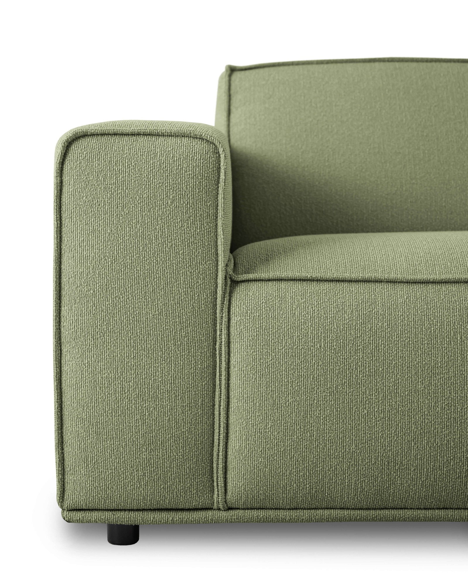 Home affaire Ecksofa »Avelin, 228 cm, L-Form, Chenille, Struktur-Boucle«, mit Wellenunterfederung, Kedernaht, bodentief, Skandi-Design