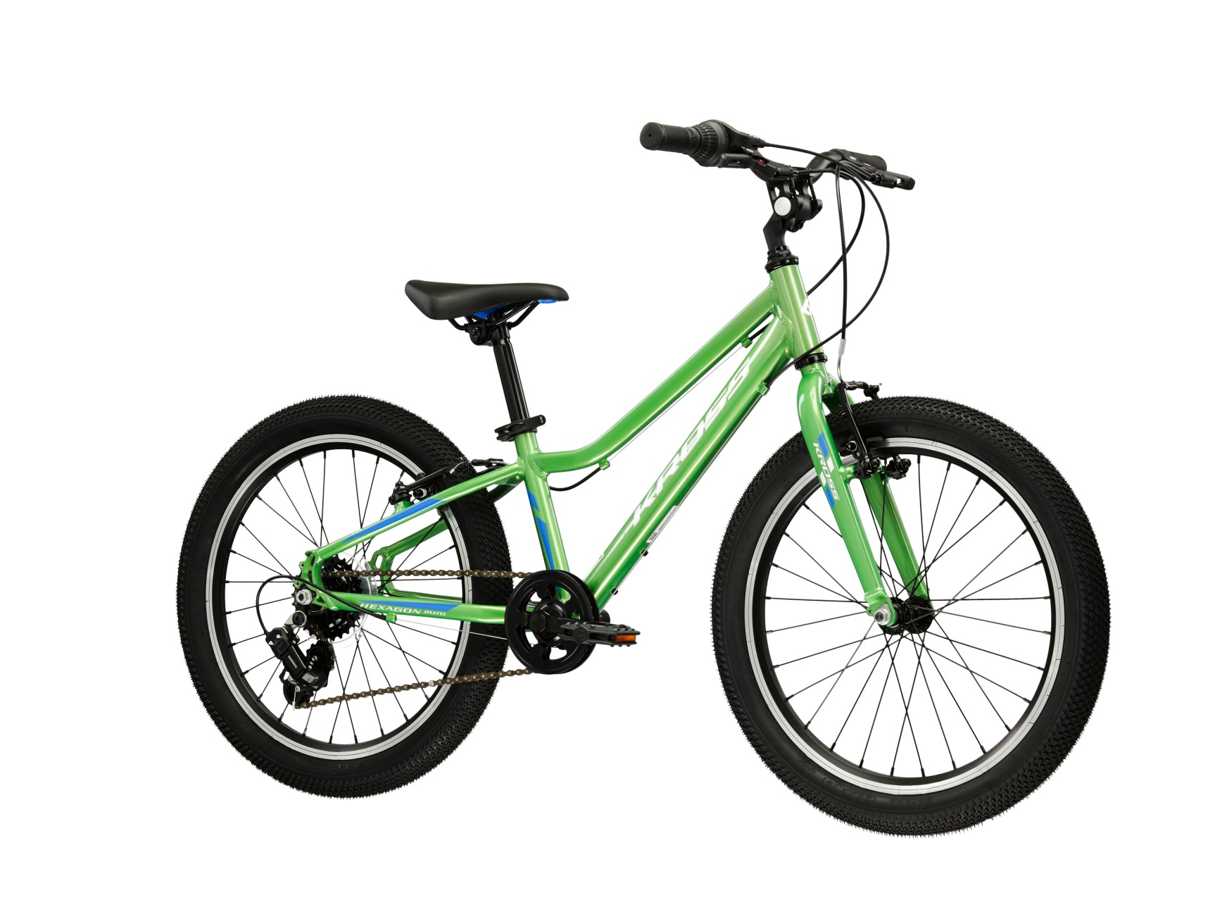 Kross Kinderfahrrad »KROSS Kinderrad 20" Hexagon Mini 1.0 Grün 6 Gänge« 6 Gang Shimano RV200 Schaltwerk Kettenschaltung Rahmen aus Aluminium Performance