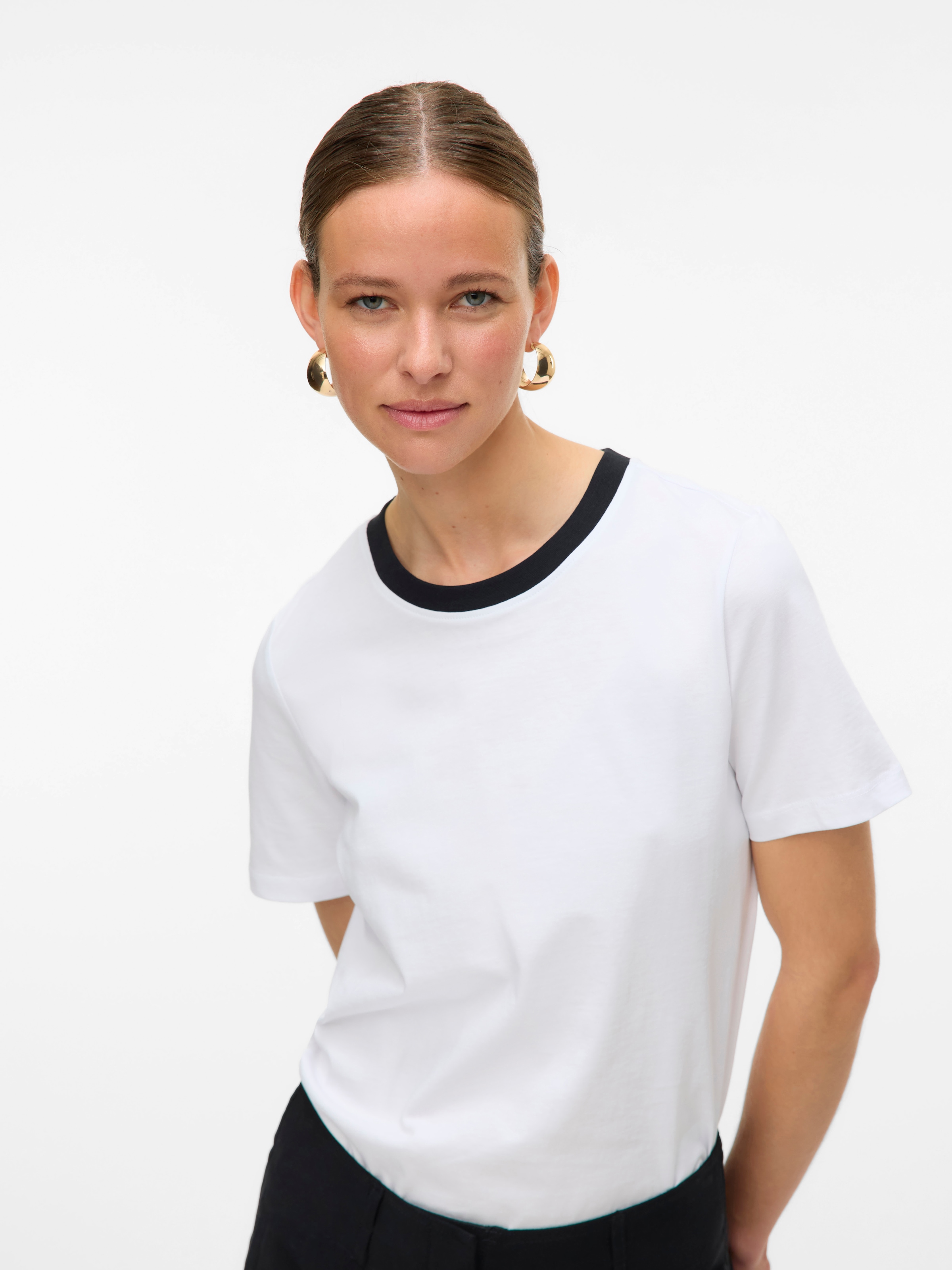 Vero Moda Kurzarmshirt "VMPAULINA SS T-SHIRT GA JRS NOOS" Baumwolle, regula günstig online kaufen