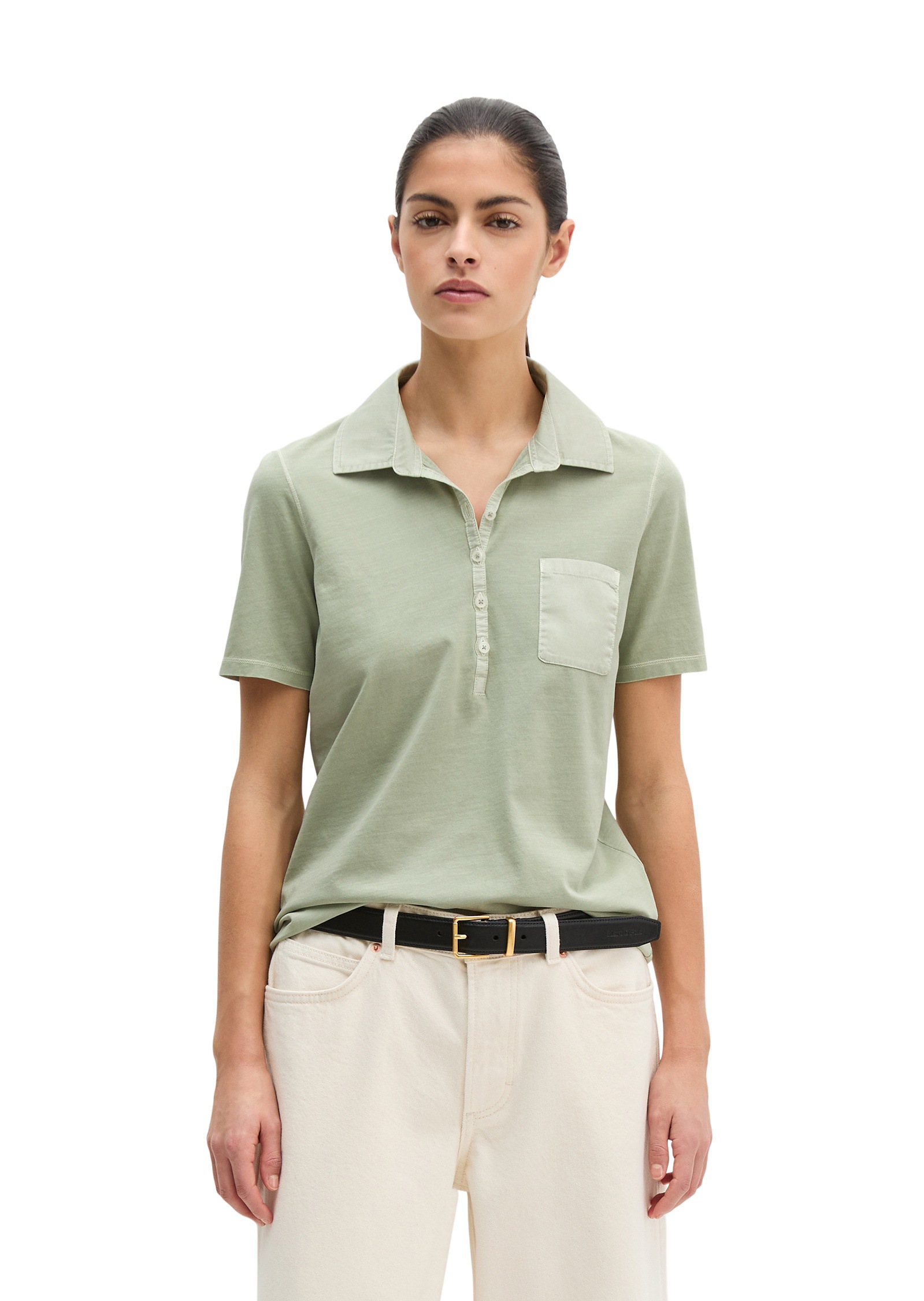 Marc OPolo Poloshirt "mit Material-Mix-Details"