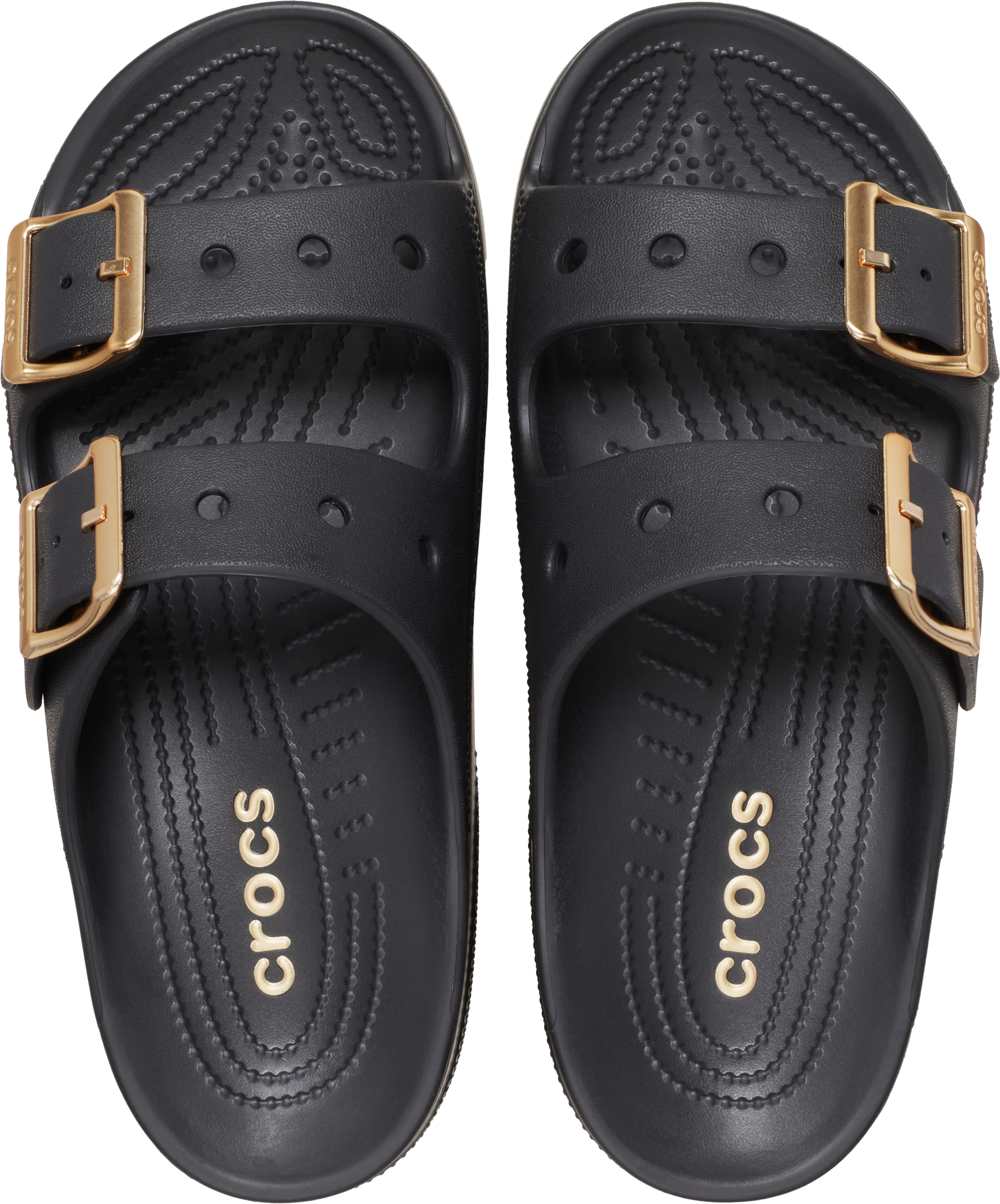 Crocs Pantolette »Saturday Metallic Buckle Sandal W«  Sommerschuh, Urlaubsschuh, Strandschuh, Schlappen mit Schnallen