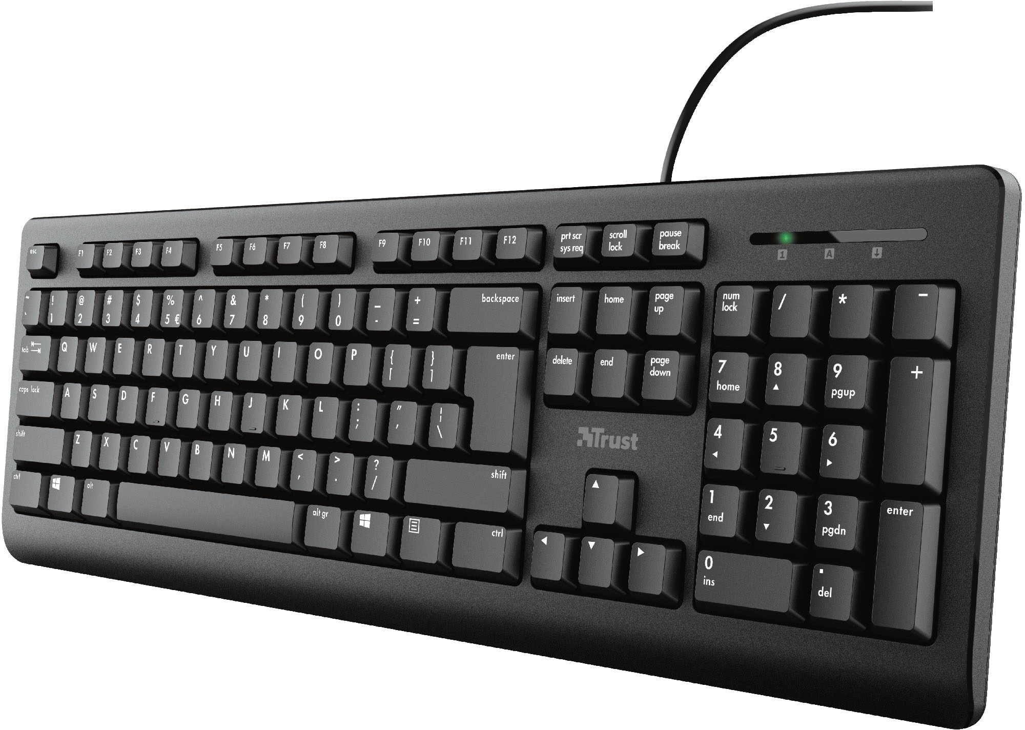 Trust Tastatur »TK-150« (USB-Anschluss | Windows-Sperrtaste | Ziffernblock)