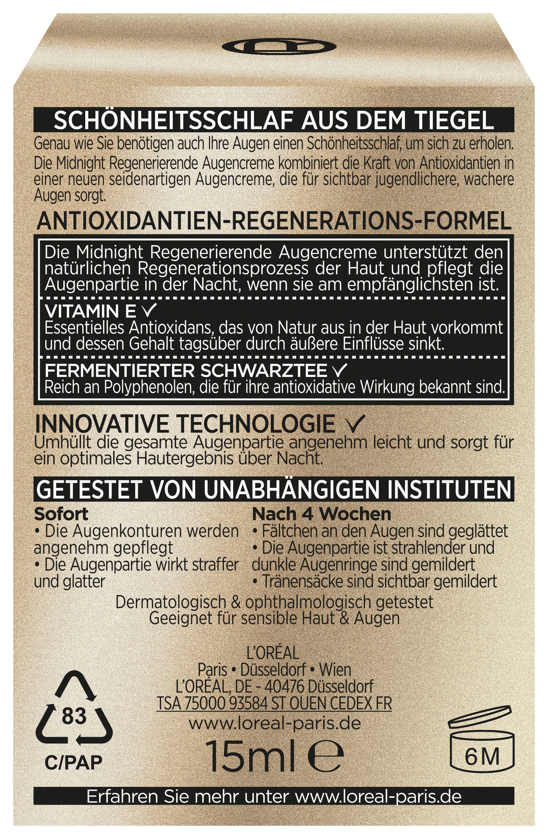 Thumbnail - LORÉAL PARIS Augenserum "AGE PERFECT ZELL-RENAISSANCE MIDNIGHT AUGENCREME" mit optimal angepasster Formel für die Nacht