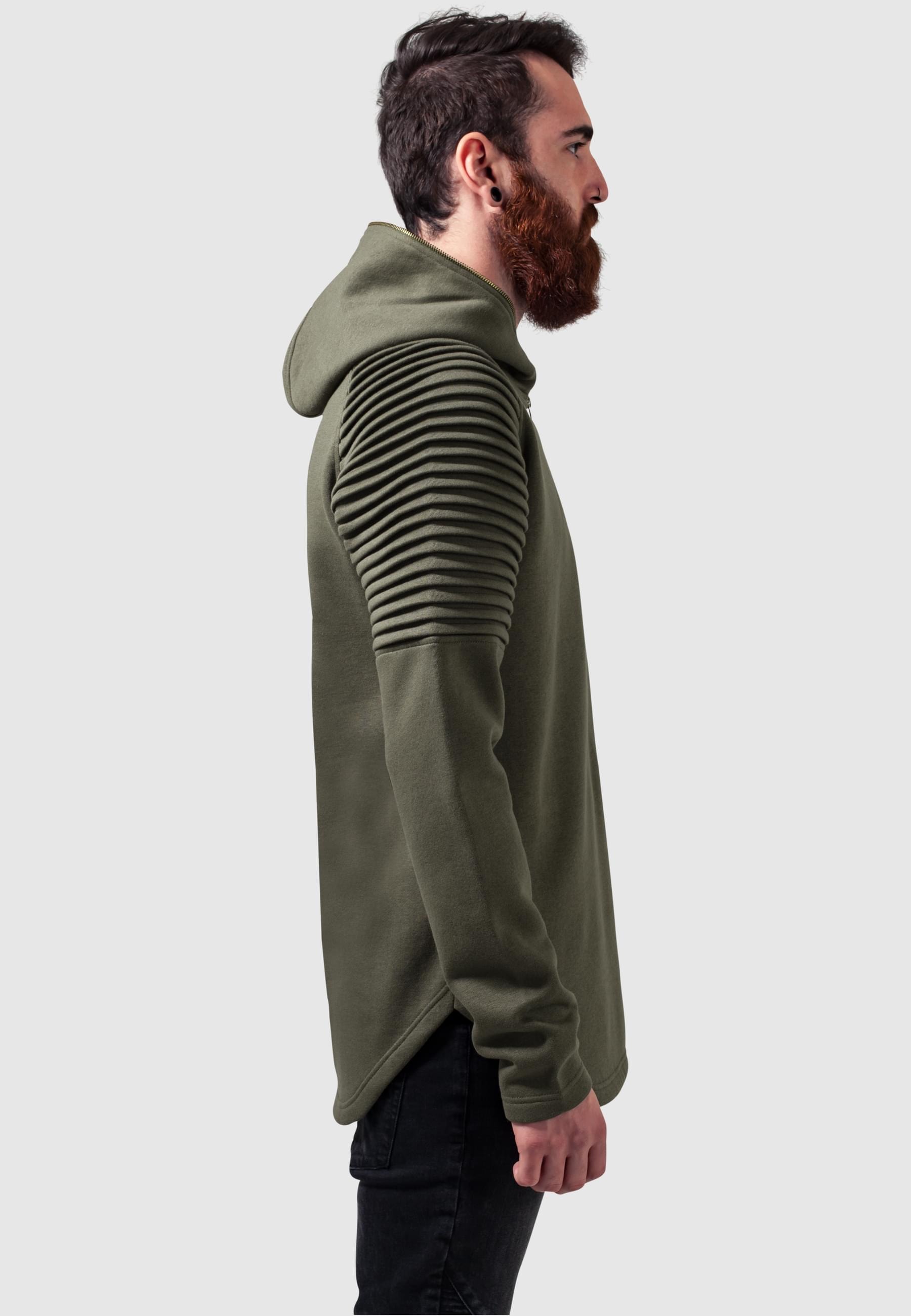 URBAN CLASSICS Hoodie »Urban Classics Herren Pleat Sleeves Terry Hoody«, (1 tlg.)