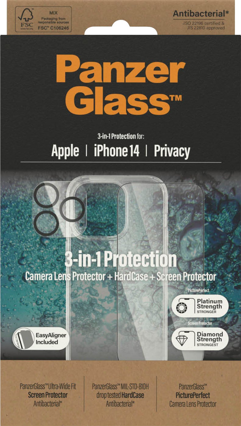 PanzerGlass Backcover »Set: Clear Glass + Case - iPhone 14«