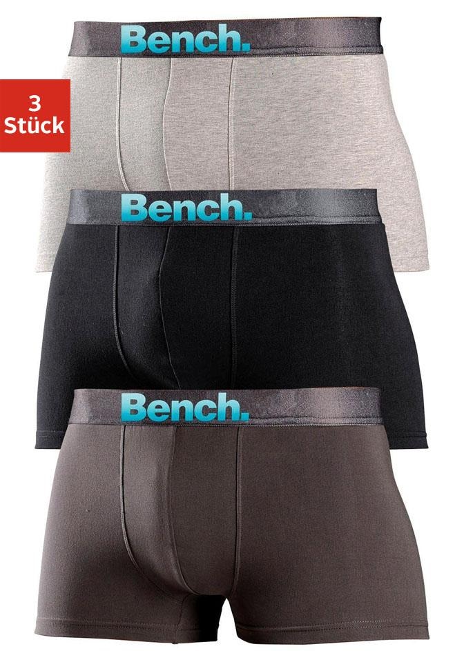 Bench. Boxer "Boxershorts für Herren", (Packung, 3 St.), mit Logo Webbund günstig online kaufen