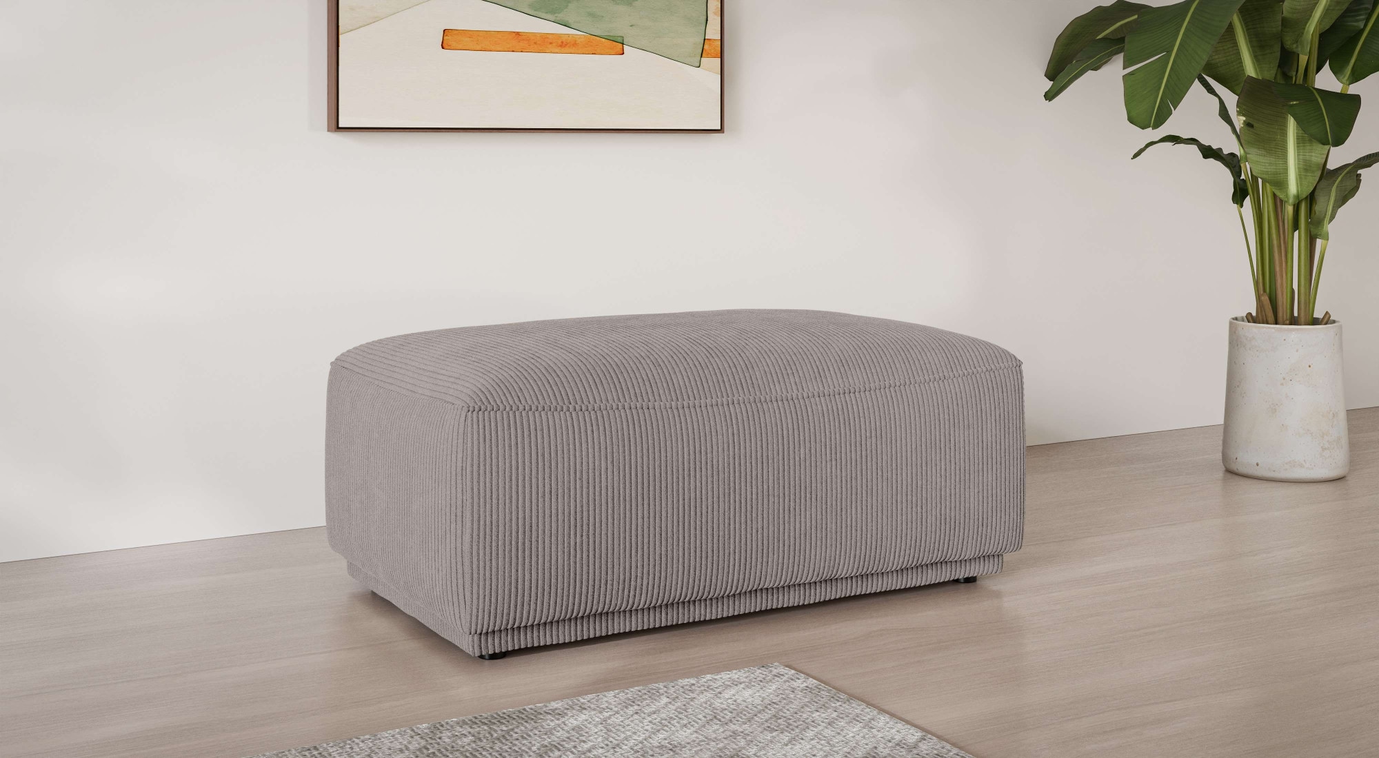 s.Oliver Polsterhocker "EMMERIK Sitzhocker mit Wellenfederung, Maße B/T/H: 124,5/70,5/48 cm" hoher Sitzkomfort, gemütlich und modern, passend zur Serie Emmerik