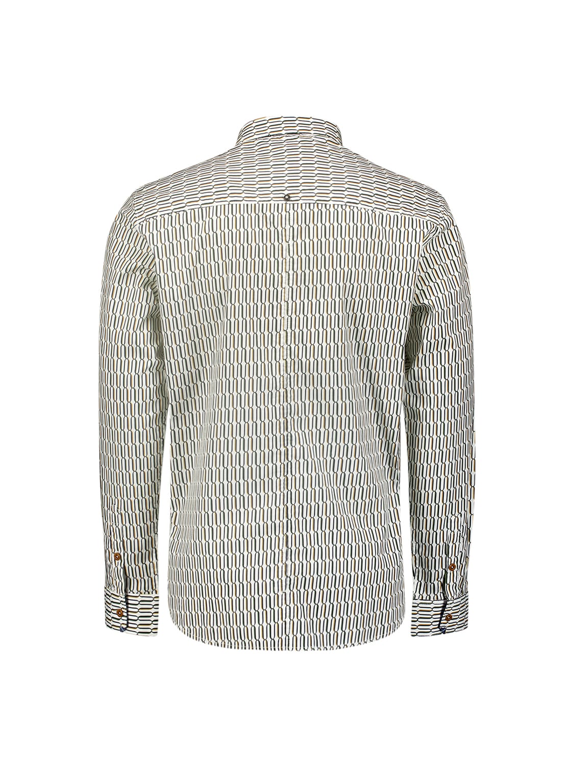 NO EXCESS Langarmhemd »No Excess Stilvolles Winterhemd mit dynamischem Allover-Muster«