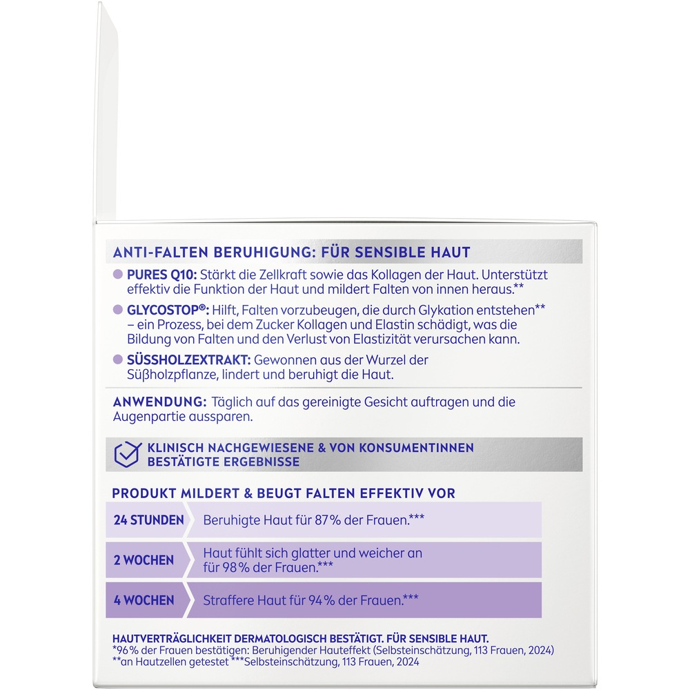 Nivea Tagescreme »Q10 ANTI-FALTEN BERUHIGUNG TAGESPFLEGE« reduziert Trockenheit, Spannung, Rötungen