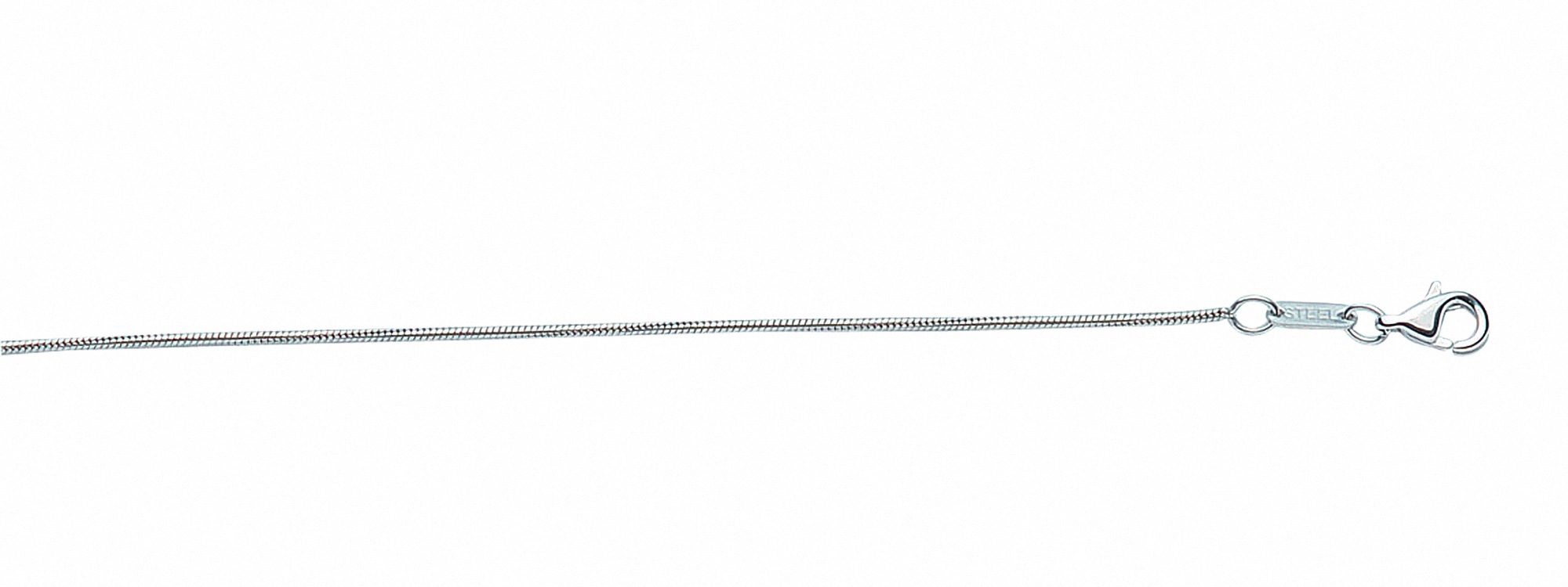 ADELIA ́S Damen Edelstahlkette "Damen Edelstahl Schlangen Halskette Ø 1 mm", 42, Edelstahl, silber, Edelstahl, Halsketten, Edelstahlschmuck für Damen