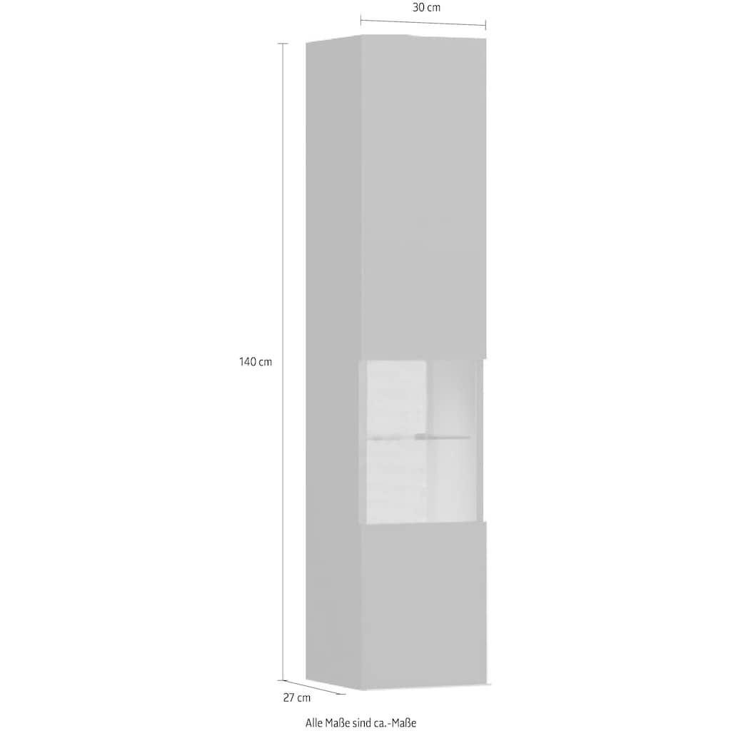 Places of Style Glasvitrine »Onyx«, hochwertig UV lackiert, mit Soft-Close-Funktion