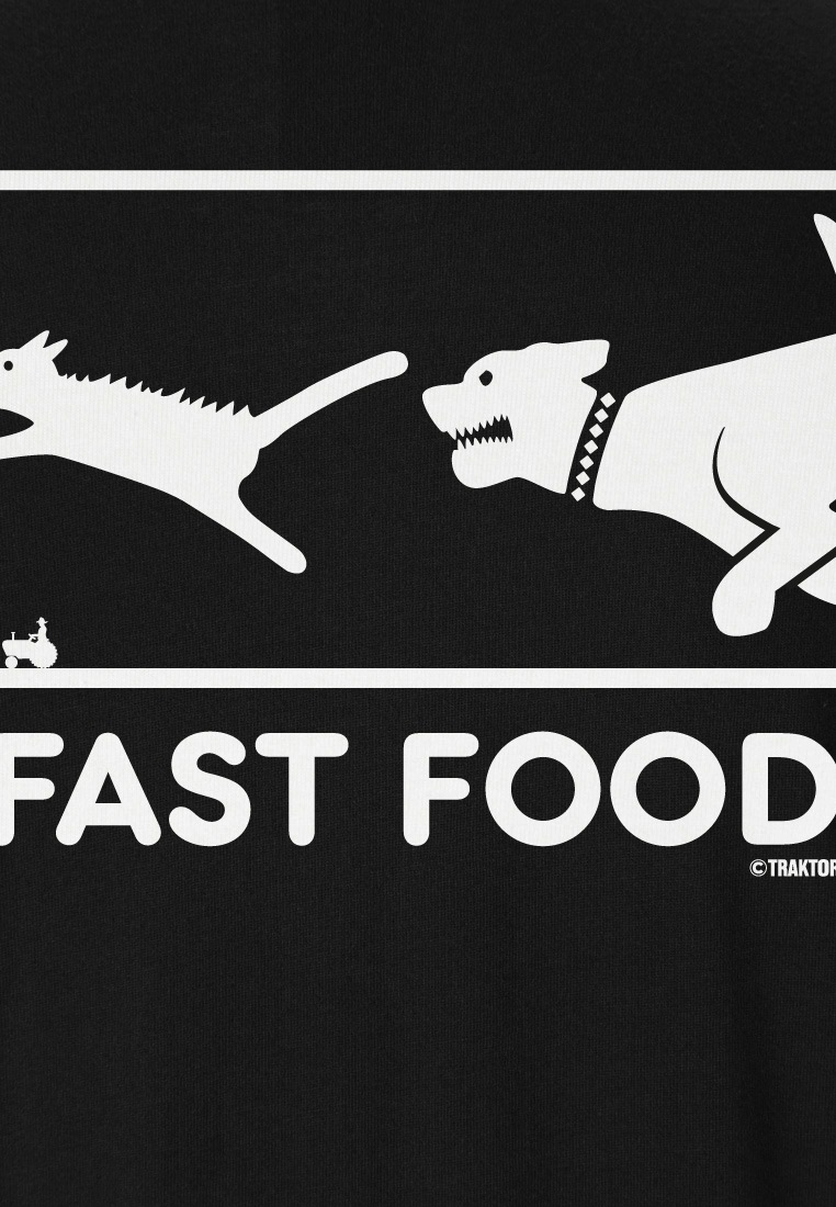 für »FAST BAUR mit Print lustigem | LOGOSHIRT ▷ T-Shirt FOOD«,