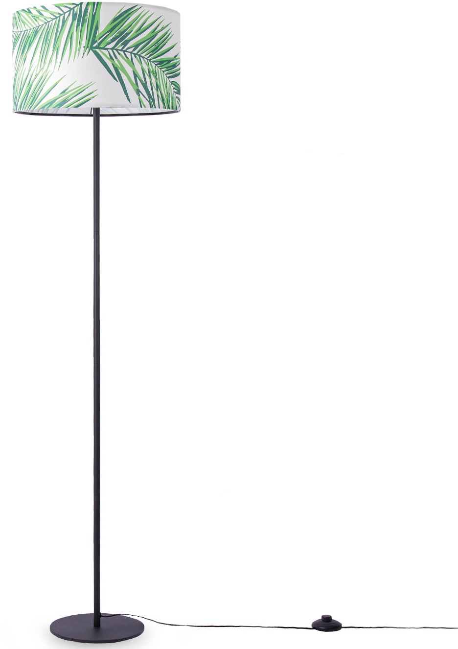 Paco Home Stehlampe »Ostende 537«, 1 flammig, Leuchtmittel E27 | ohne Leuchtmittel, Leselampe Lampenschirm Deko Schlafzimmer Kinderzimmer Palme