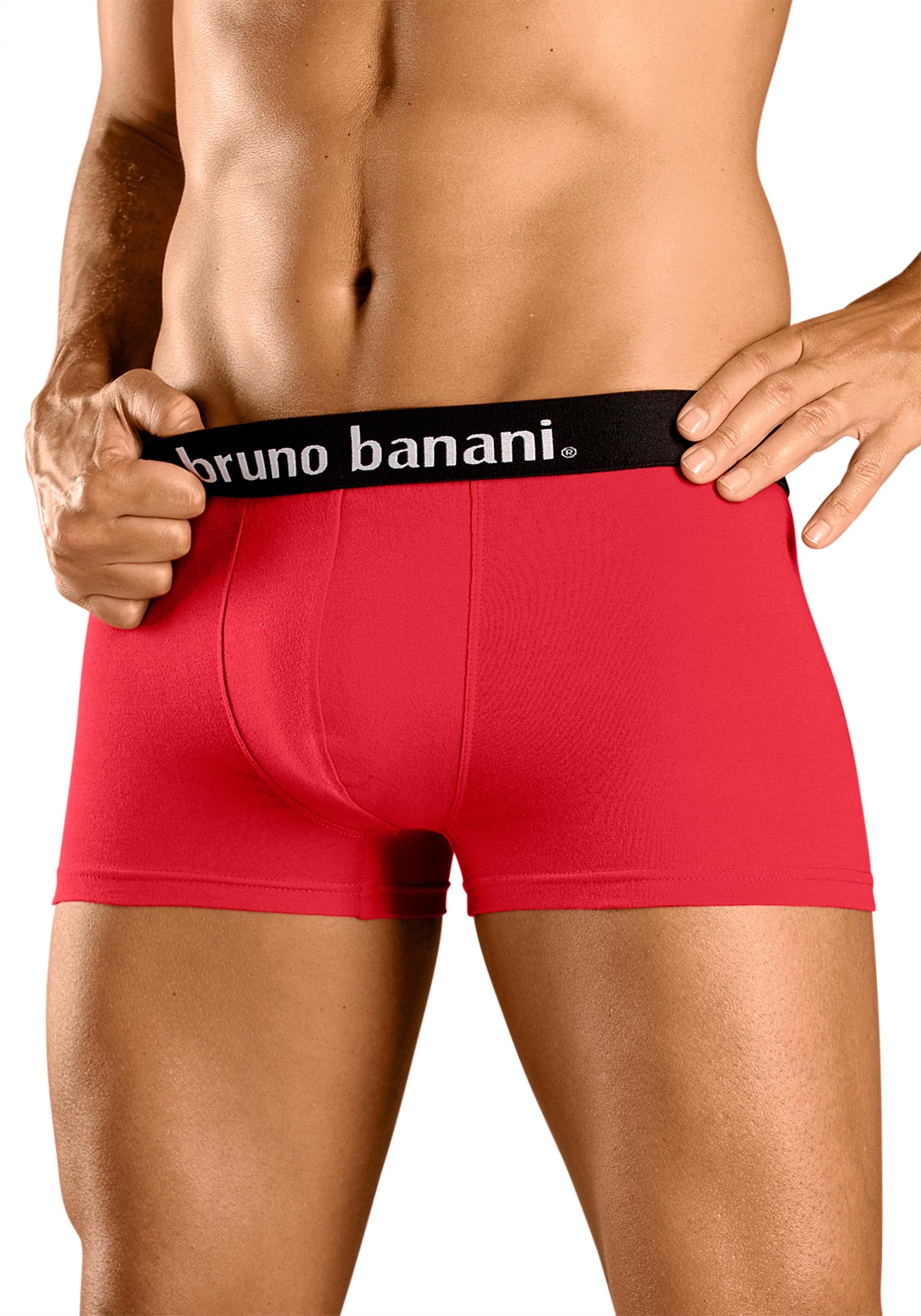 Bruno Banani Boxer "Boxershorts für Herren", (Packung, 4 St.), mit Kontrast-Webbund