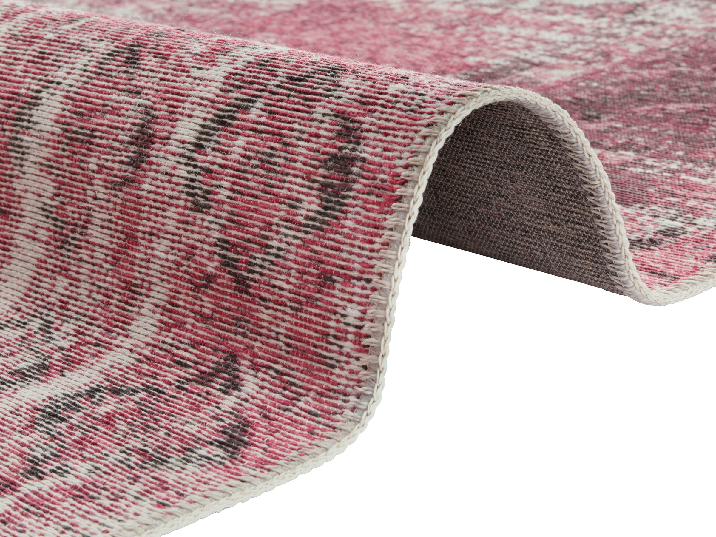 ELLE DECORATION Teppich »Denain«, rechteckig, 4 mm Höhe, Flachgewebe, Vintage Patchwork, hochwertiger Materialmix, Robust