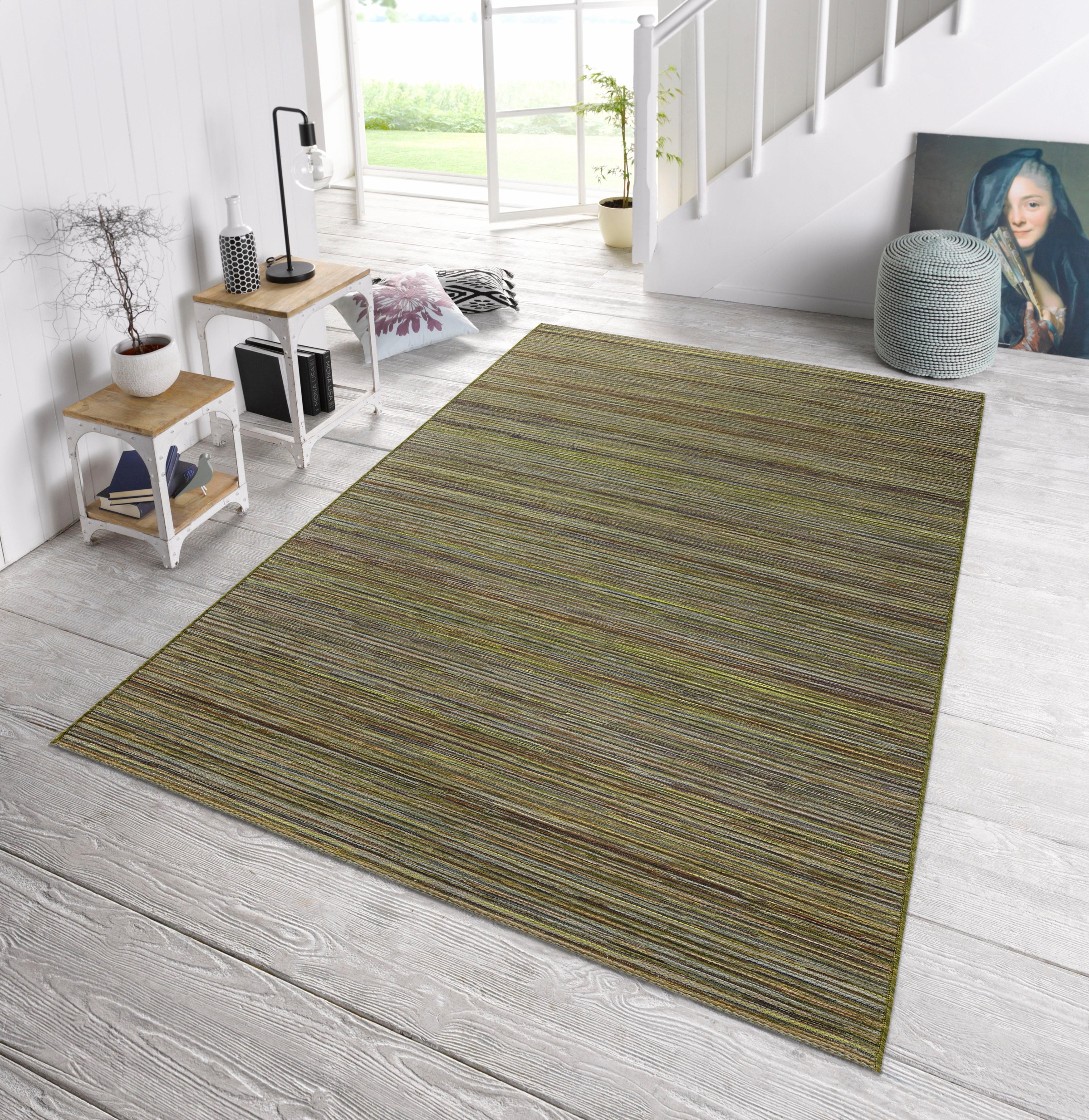 NORTHRUGS Teppich »Lotus«, rechteckig, 7 mm Höhe, In-& Outdoor, Flachgewebe, Modern, Wetterfest, Garten, Wohnzimmer