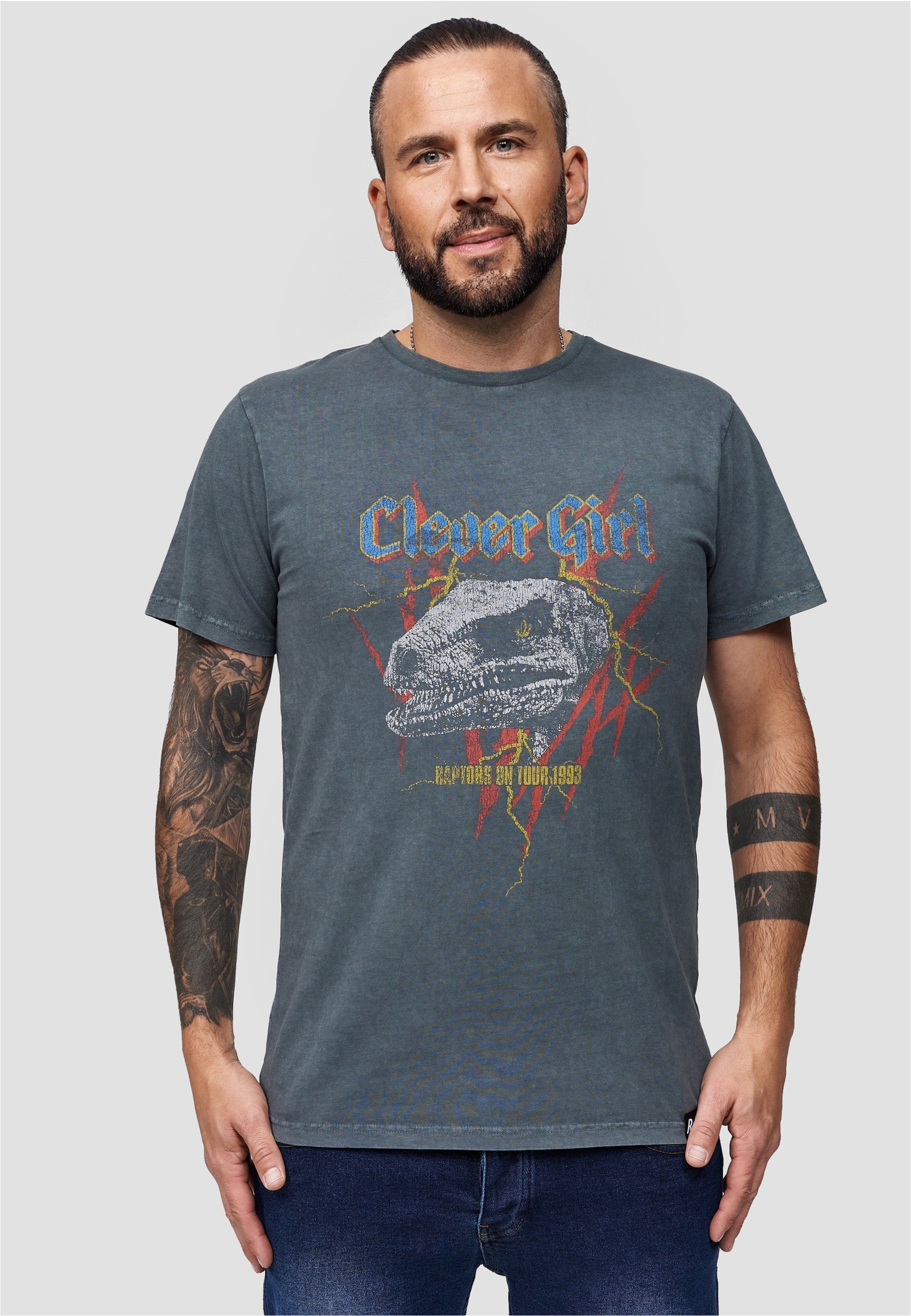 Recovered T-Shirt "Jurassic Park T-Rex Rock", im zeitlosen Design günstig online kaufen