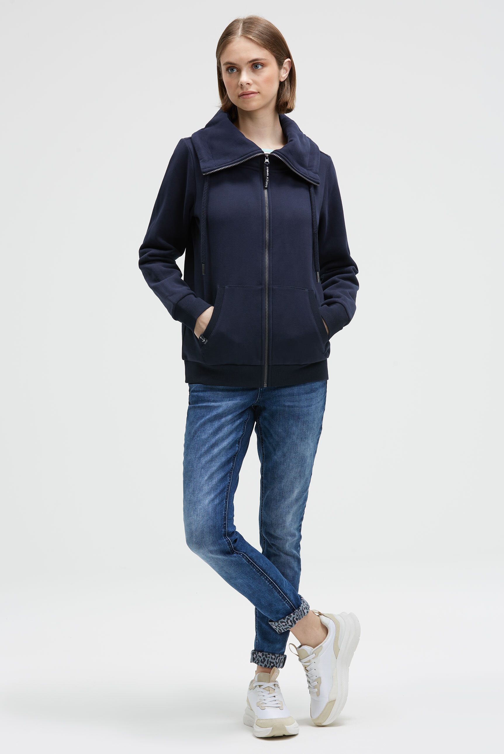 SOCCX Sweatjacke mit weicher Innenseite