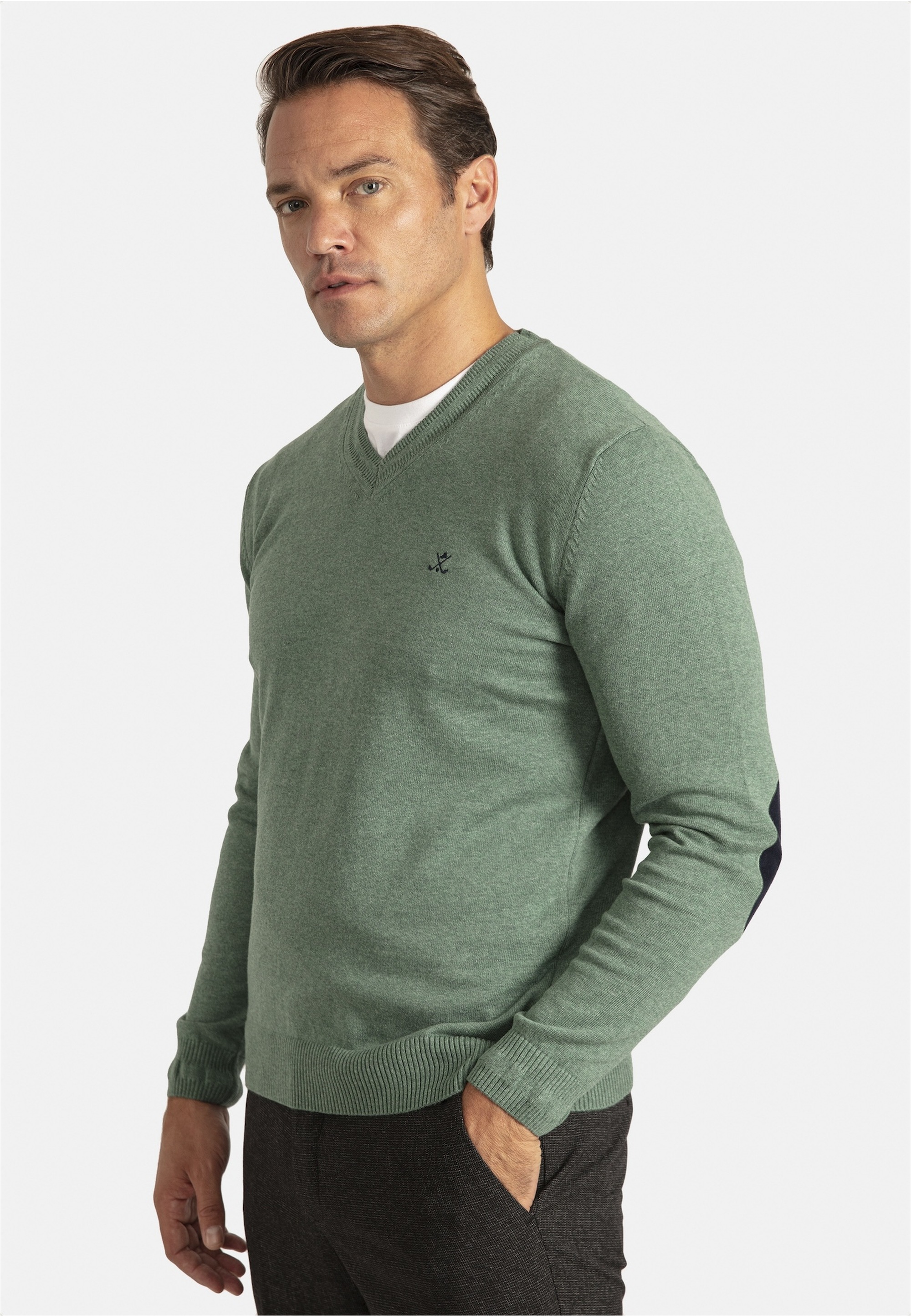 SIR RAYMOND TAILOR Strickpullover »Los Angeles«, (1 tlg.), mit klassischem V-Ausschnitt