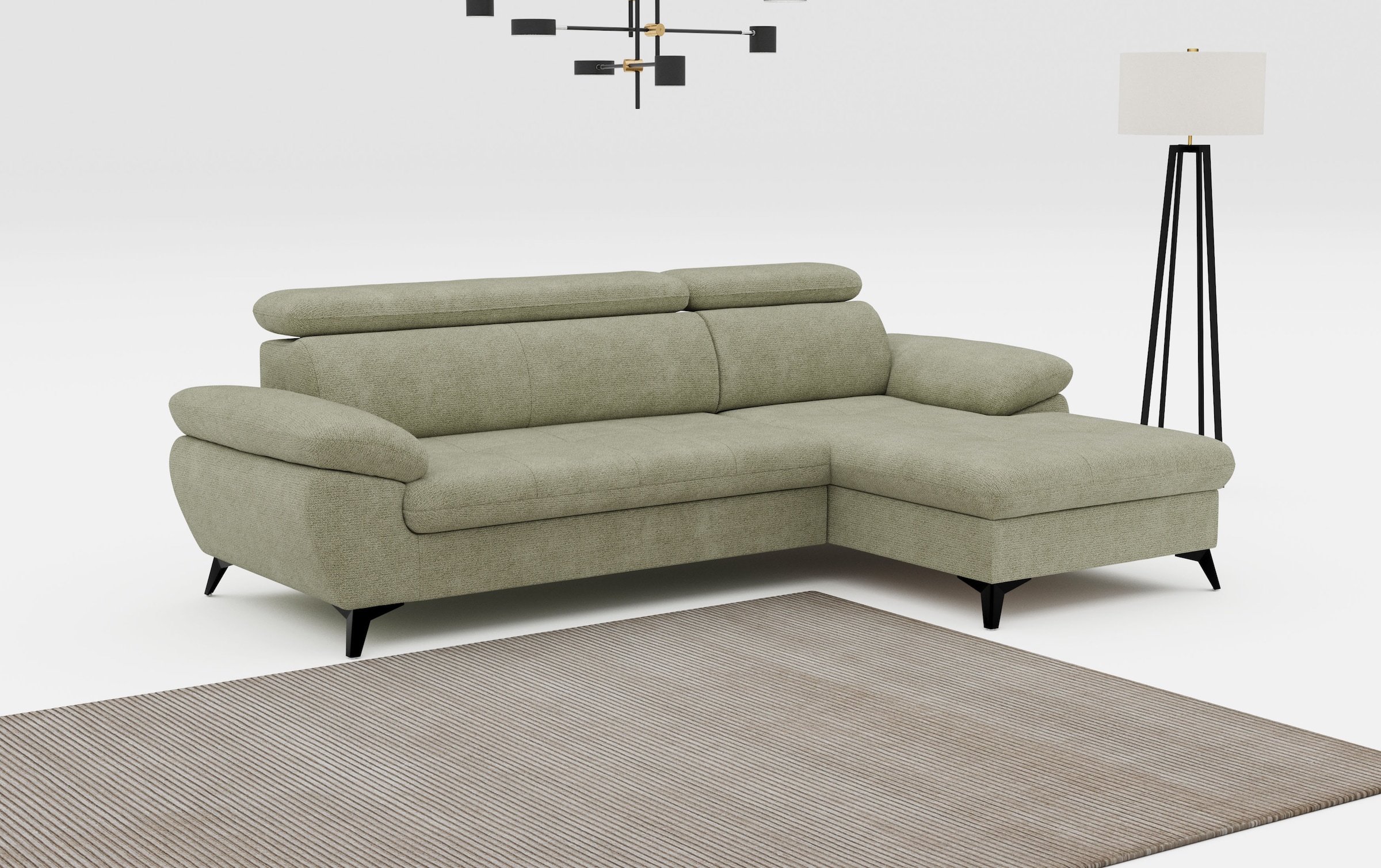 COTTA Ecksofa "Hudson L-Form", mit Kopfteilverstellung, wahlweise mit Bettf günstig online kaufen