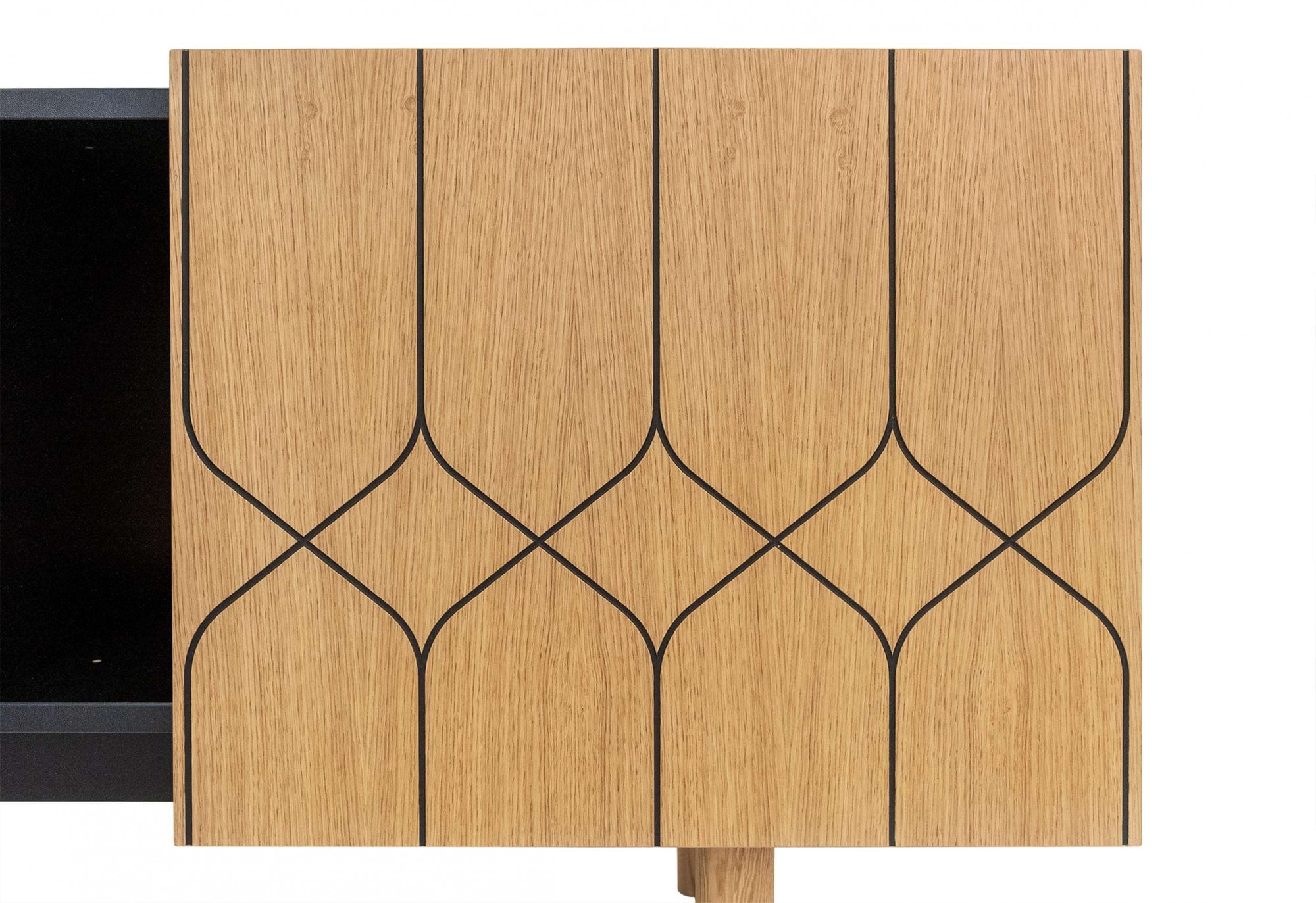 Woodman Sideboard »Porto«, dekorative Fräsungen, mit Eichenholzfurnier, Breite 175 cm