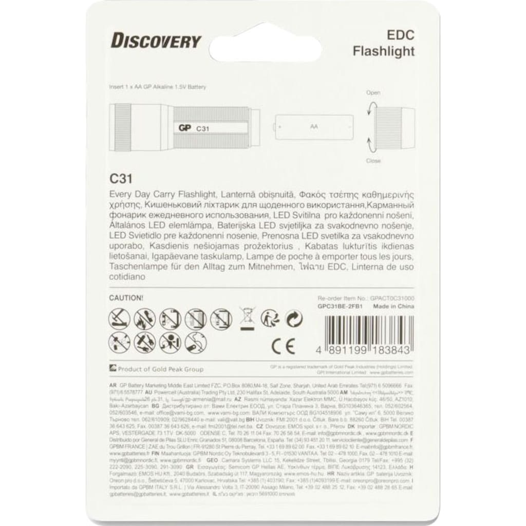 GP Batteries Taschenlampe »GP Discovery C31, CRE LED GP«