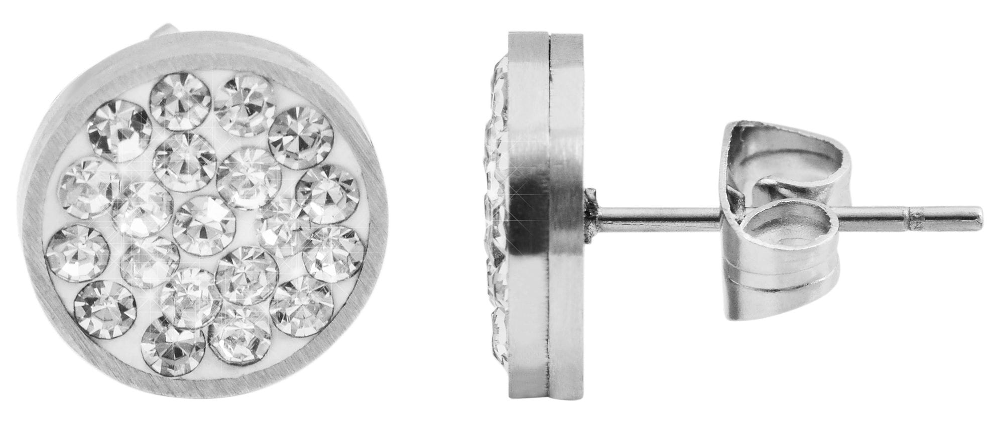 Adelia´s Paar Ohrhänger "Damen Ohrringe – Ohrstecker aus Edelstahl mit Stra günstig online kaufen