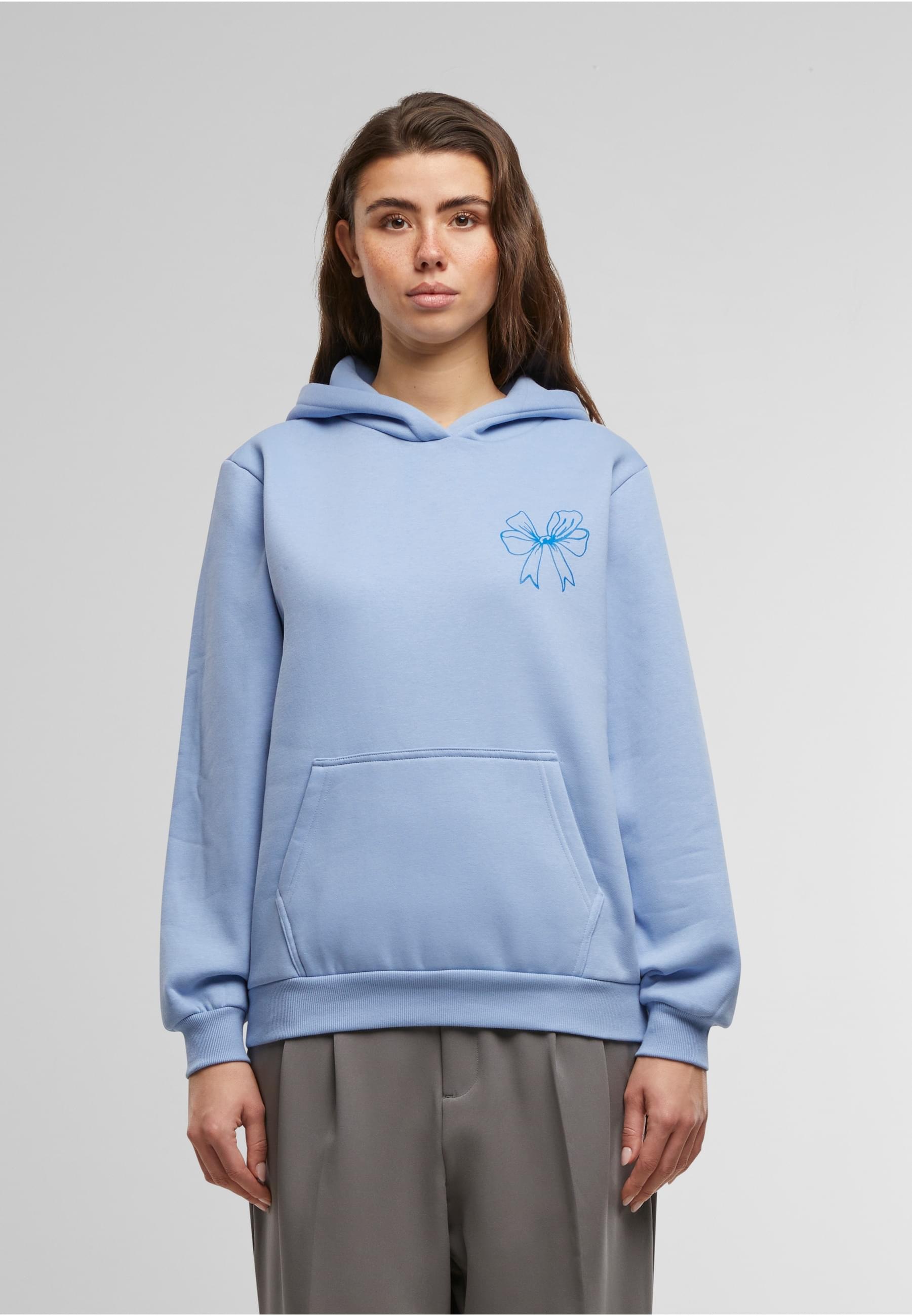 Miss Tee Kapuzenpullover »Miss Tee Good Vibes Bow Ladies Fluffy Hoody«, (1 tlg.)