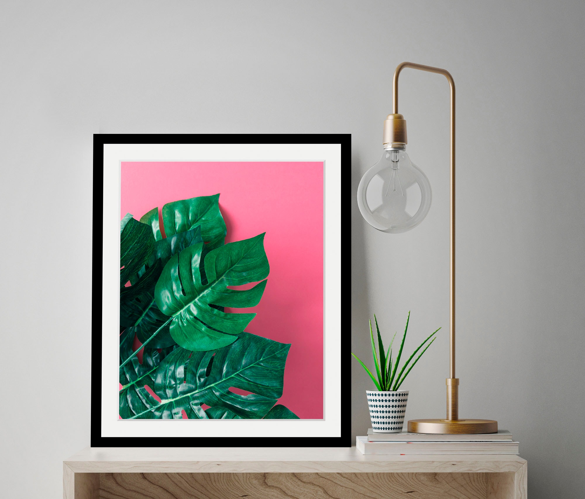 queence Bild "Human Nature" Blätter Pflanzen Pflanzenbilder 1 Stk. tlg. HD Premium Poster-Druck inkl. Holzrahmen