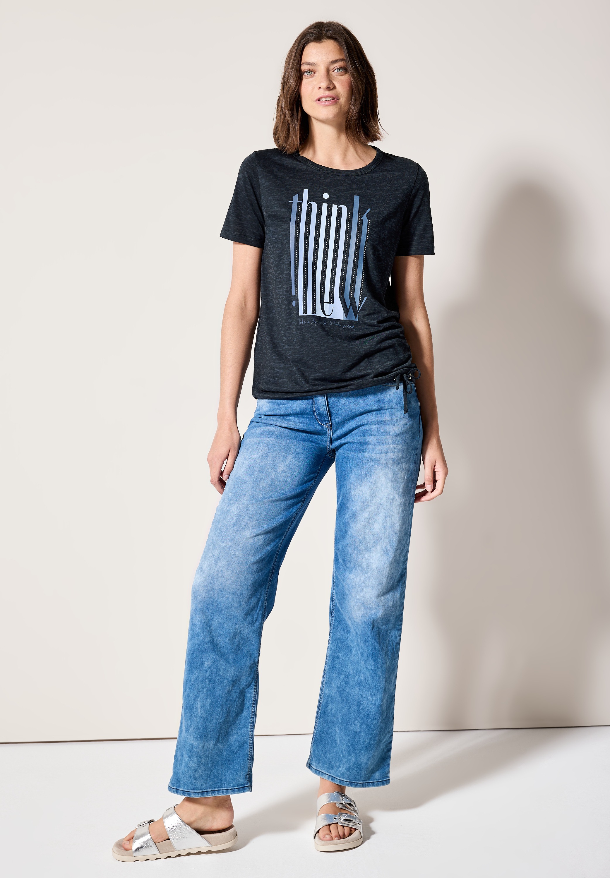 Thumbnail - Cecil T-Shirt, aus softem Materialmix