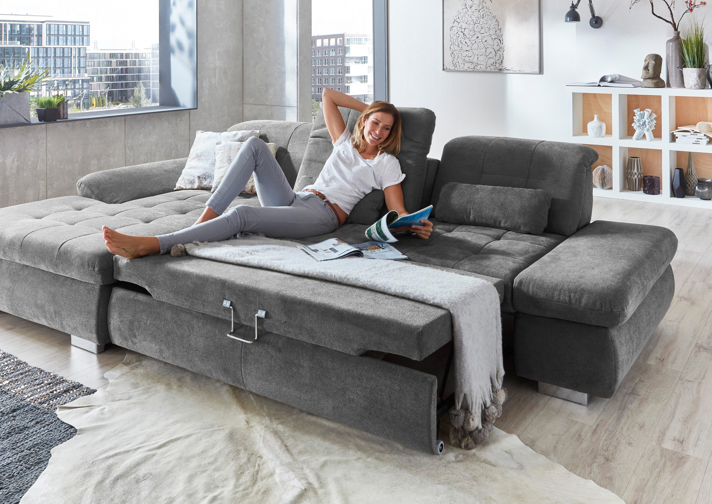 Die PlanBar Ecksofa »MP-IN17004 L-Form«, wahlweise mit Funktion, Federkern