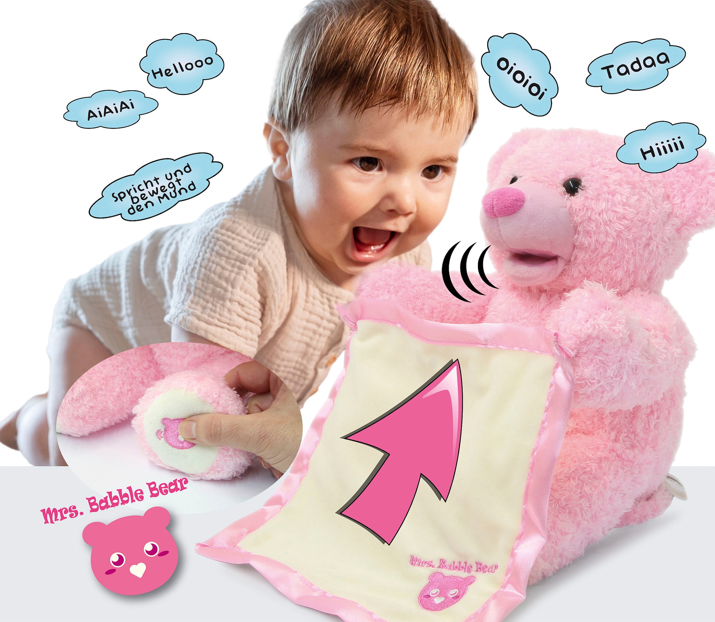 Jamara Kuscheltier »Mrs. Babble Bear pink«