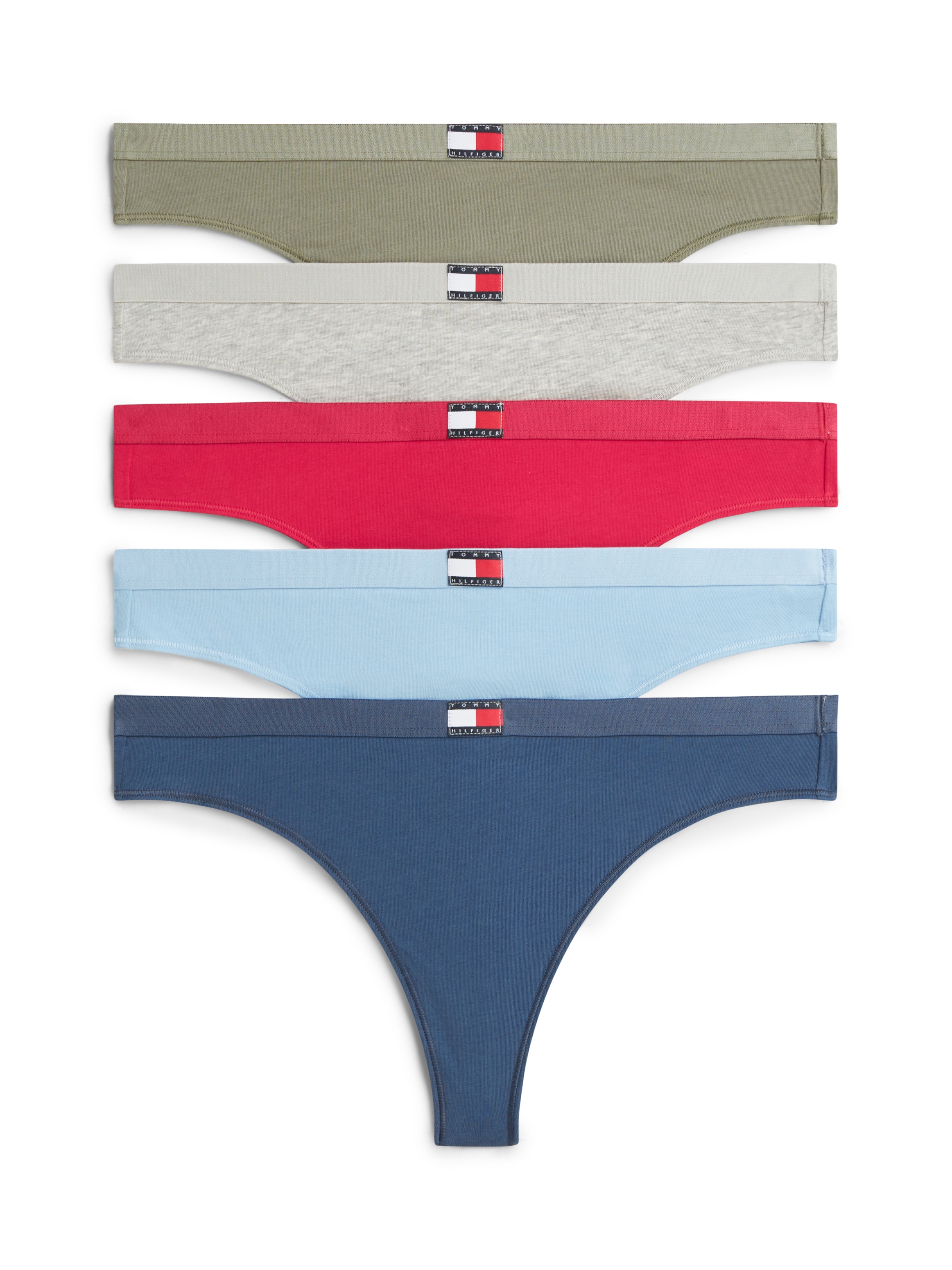Tommy Hilfiger Underwear Tanga "5 PACK FLAG THONG" Packung, 5er, 5 Stk. mit Logo