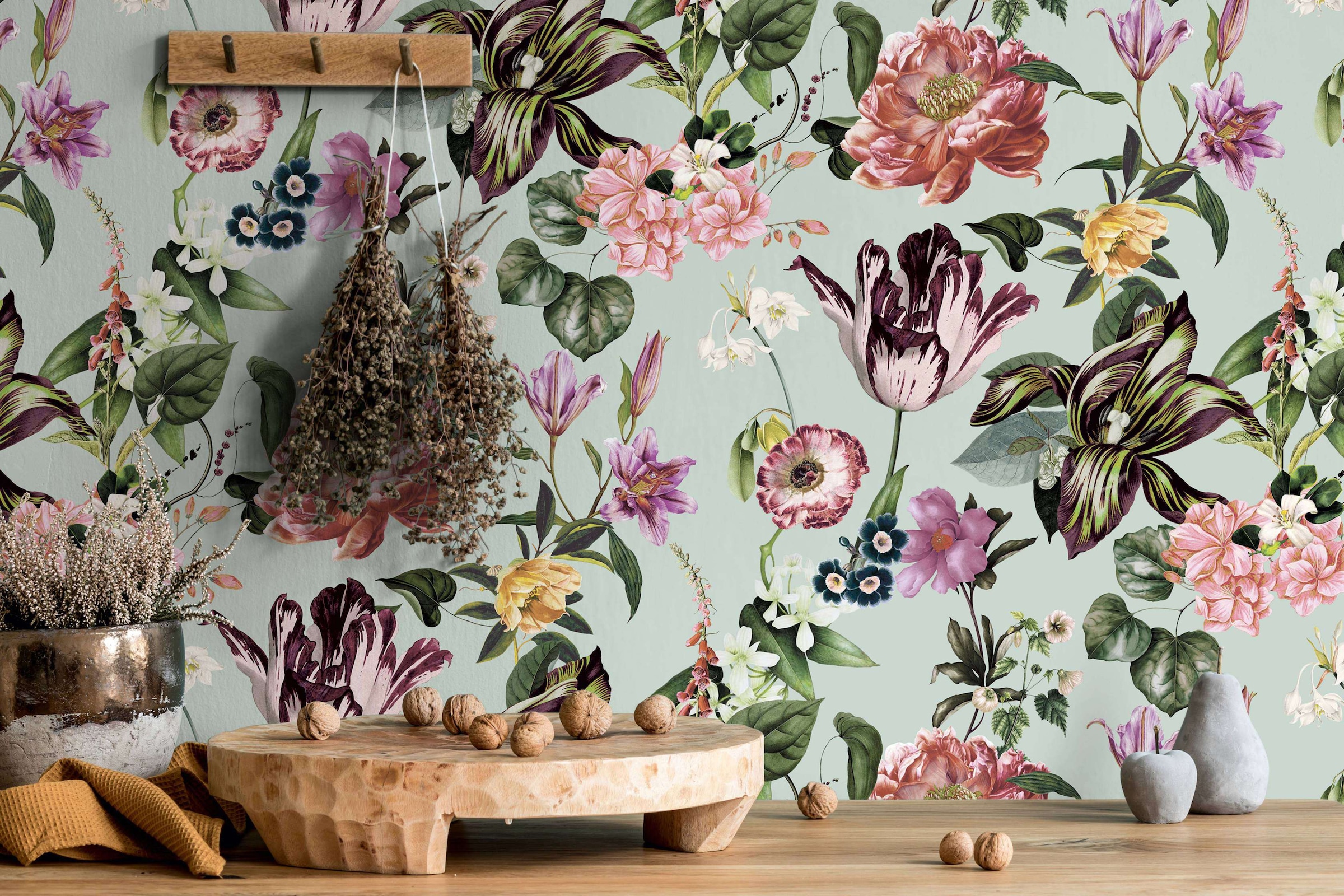 Marburg Vliestapete "Tapete Floral Leaf" floral geprägt moderne Vliestapete für Wohnzimmer Schlafzimmer Küche