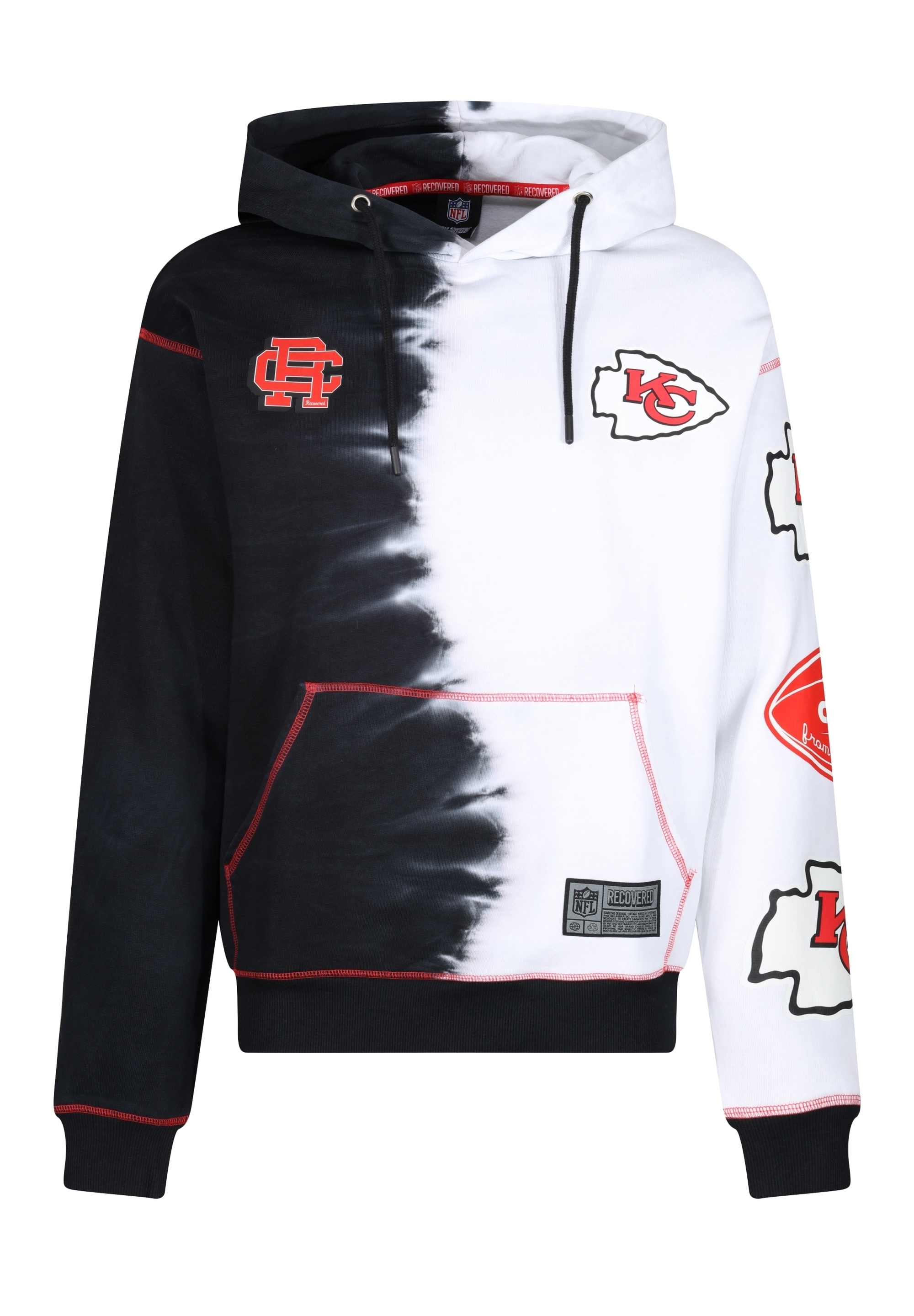 Recovered Kapuzensweatshirt "NFL Chiefs Ink Dye Effect On", im zeitlosen De günstig online kaufen