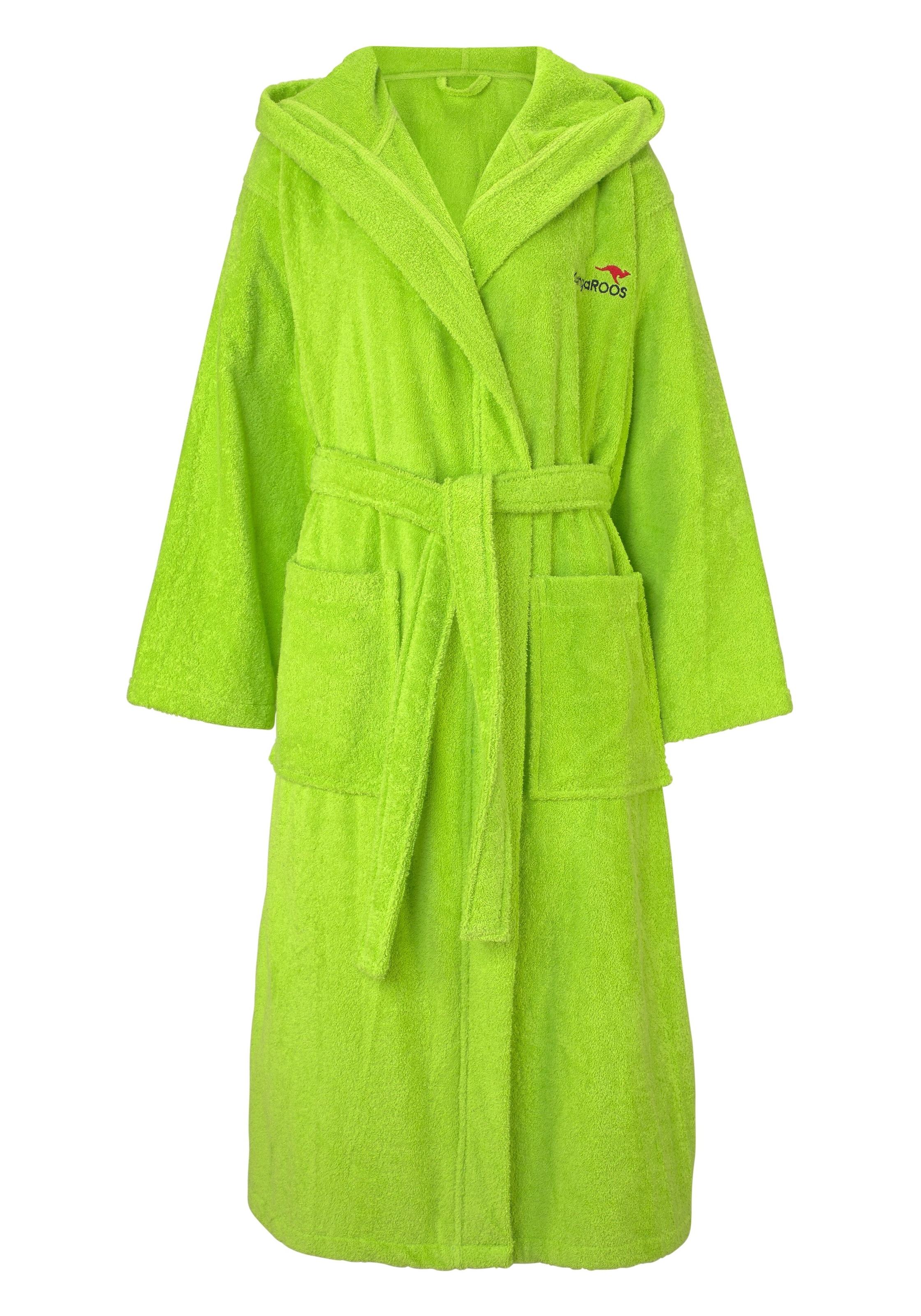 KangaROOS Unisex-Bademantel »Cassidy, für Damen & Herren, Standardlänge & Überlänge«, (1 St.), mit Taschen, Männer und Frauen, Baumwolle, Reise, Hotel, Sauna, S-3XL