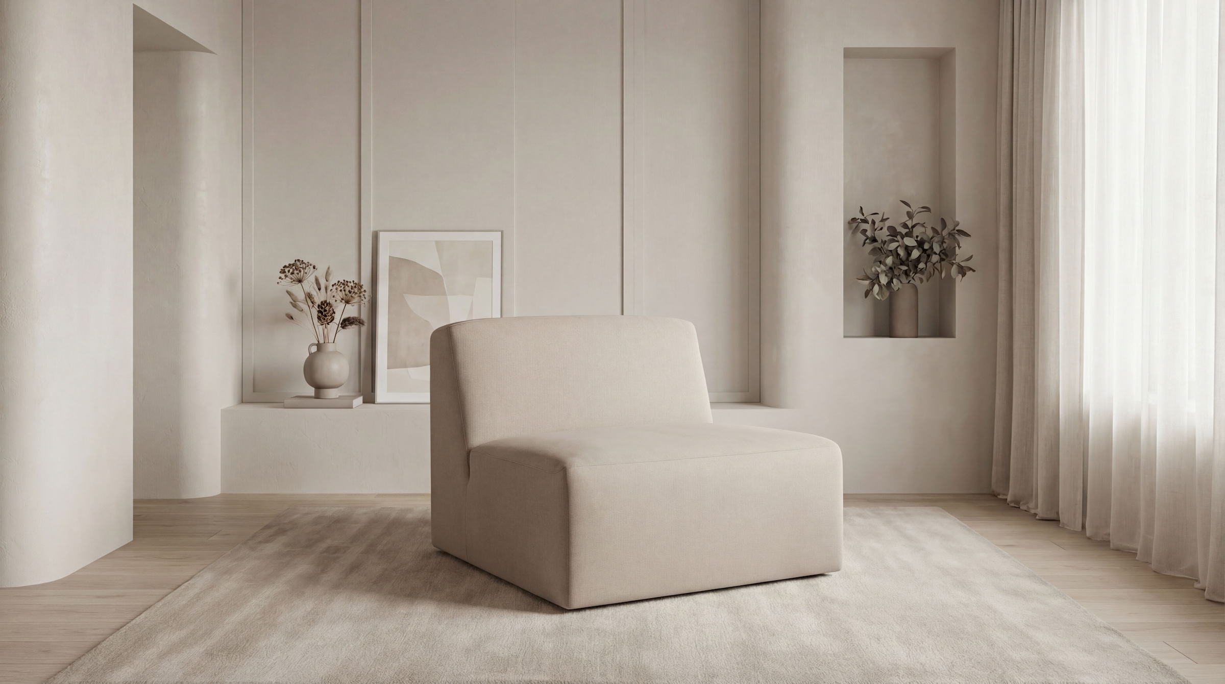 OTTO home 1,5-Sitzer »Kelani« mit dekorativer Knopfsteppung an den Armlehnen