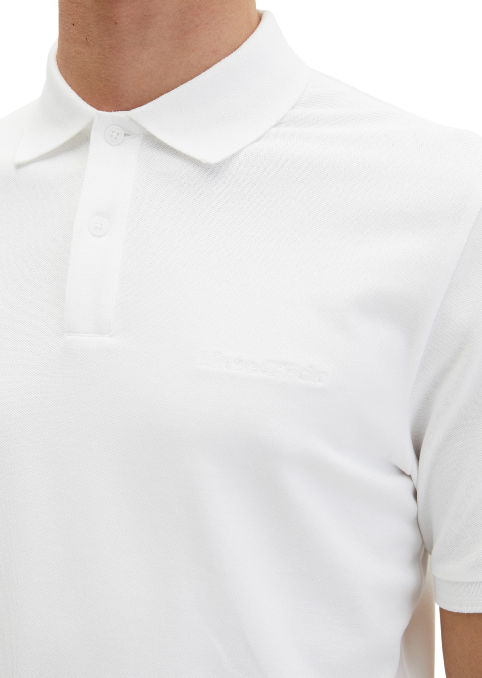 Marc O'Polo Poloshirt »aus mittelschwerem Bio-Baumwoll-Viskose-Mix«