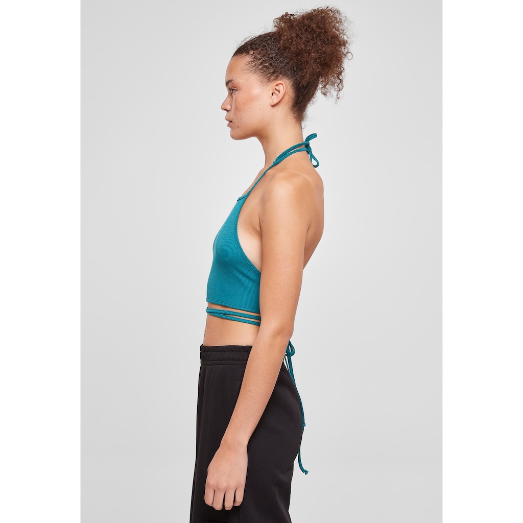 URBAN CLASSICS Muskelshirt »Urban Classics Damen Ladies Rib Trapeze Cropped Top«, (1 tlg.)