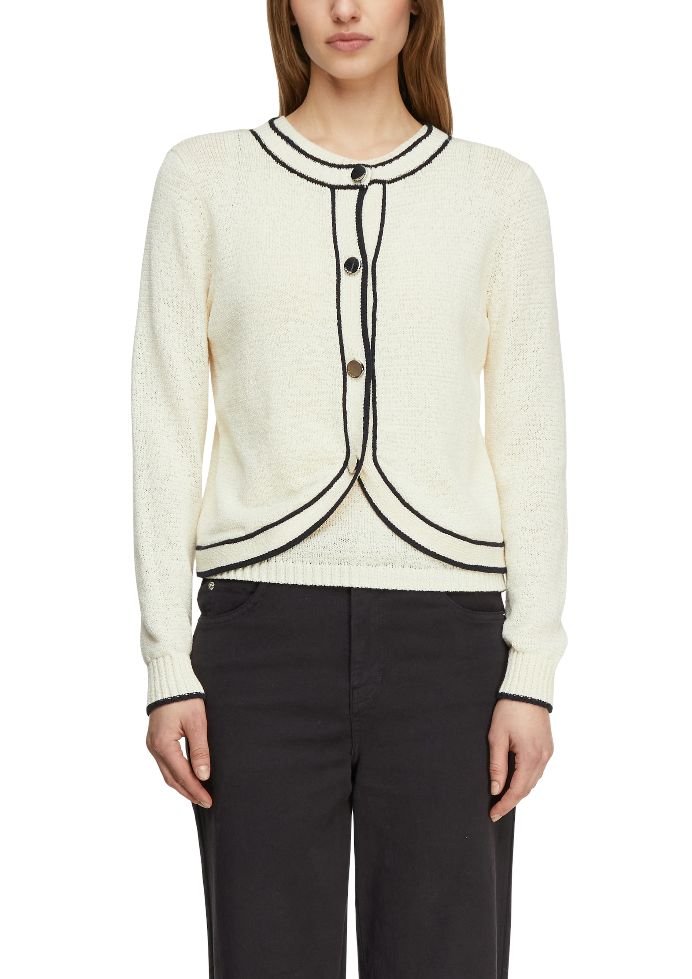 Comma Strickjacke mit Kontrast-Details günstig online kaufen