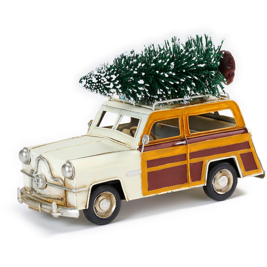 CHRISTMAS GOODS by Inge Weihnachtsfigur »Oldtimer Kombi mit Weihnachtsbaum, Weihnachtsdeko«