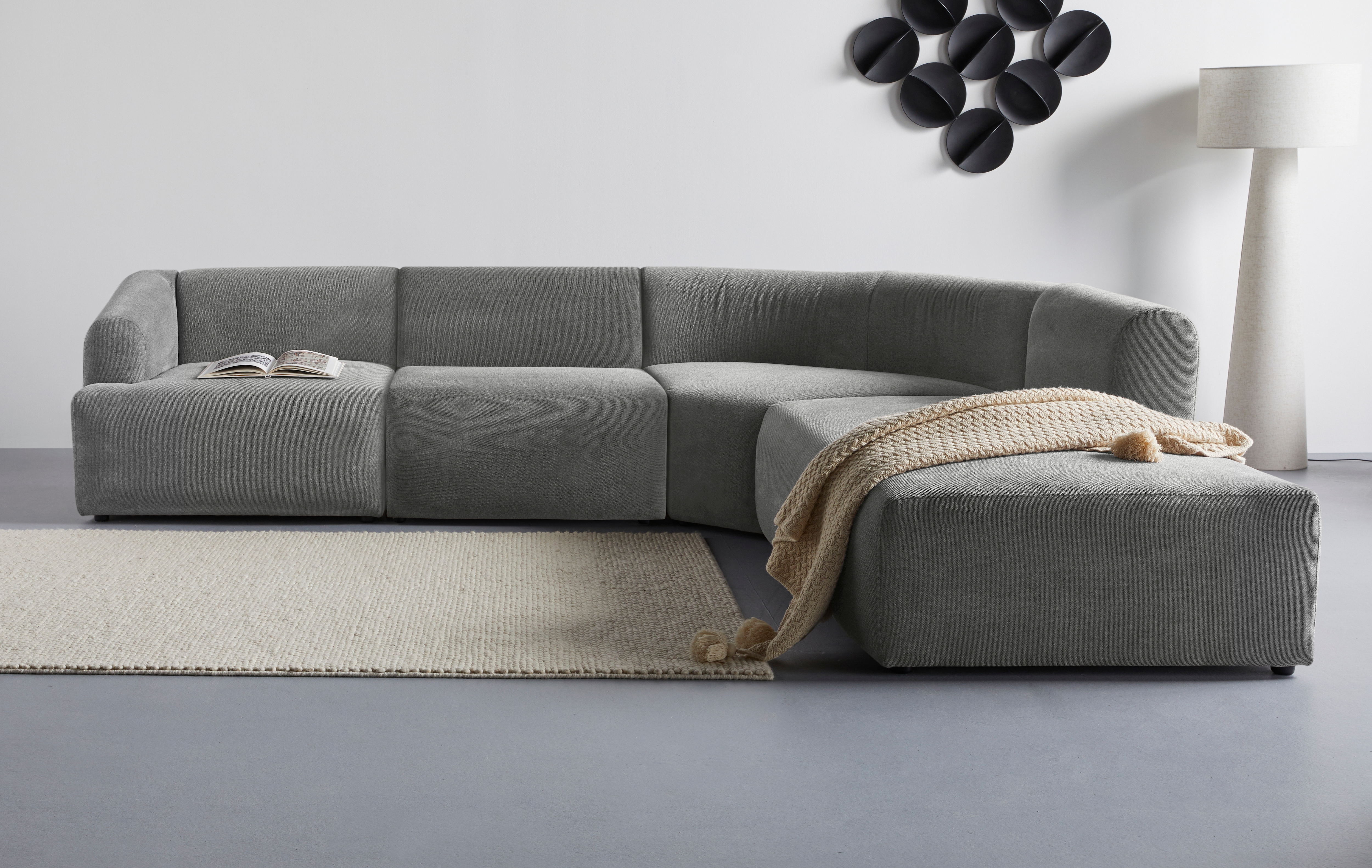 LeGer Home by Lena Gercke Ecksofa "LYZA L-Form links/rechts, Modularsofa "XL", Maße B/T/H: 287/267/74 cm" aus 4 Modulen, zusammen oder einzeln stellbar