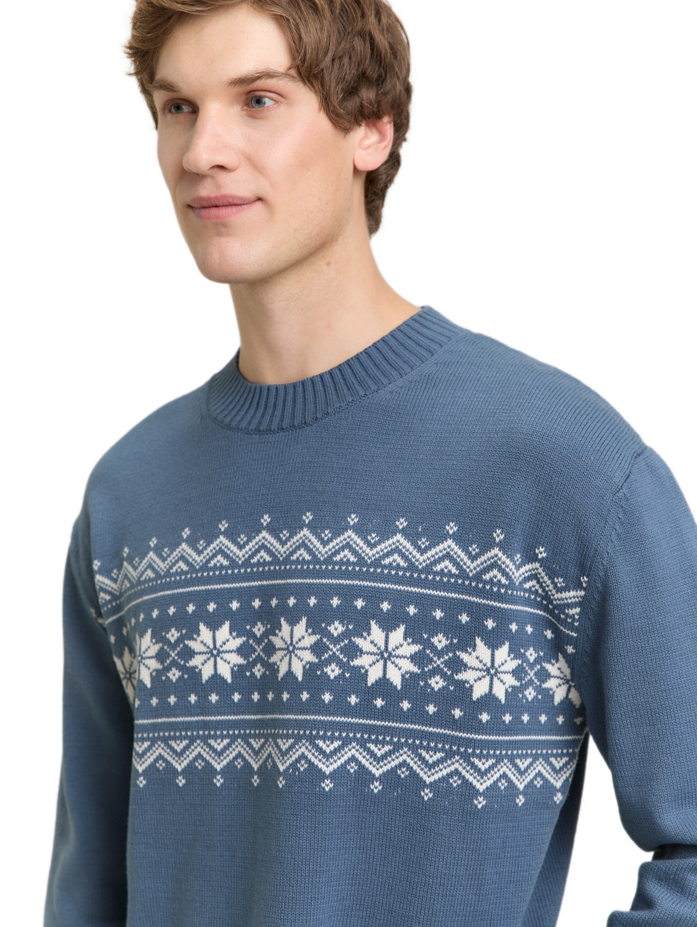 Thumbnail - TOM TAILOR Denim Strickpullover mit Norweger-Muster