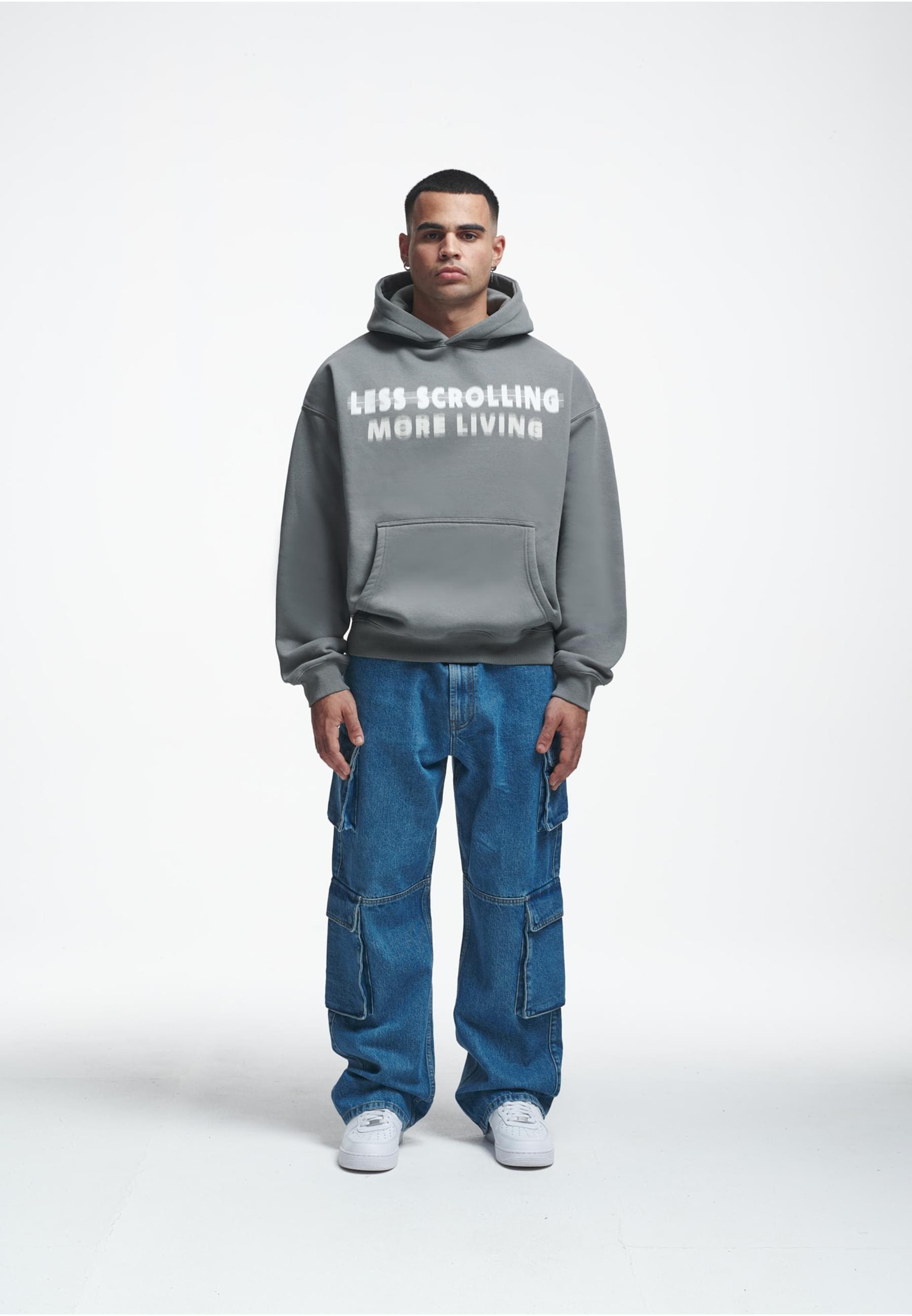 2Y Studios Kapuzensweatshirt »2Y Studios Herren 2Y Less Scrolling Oversize Hoodie«, (1 tlg.)