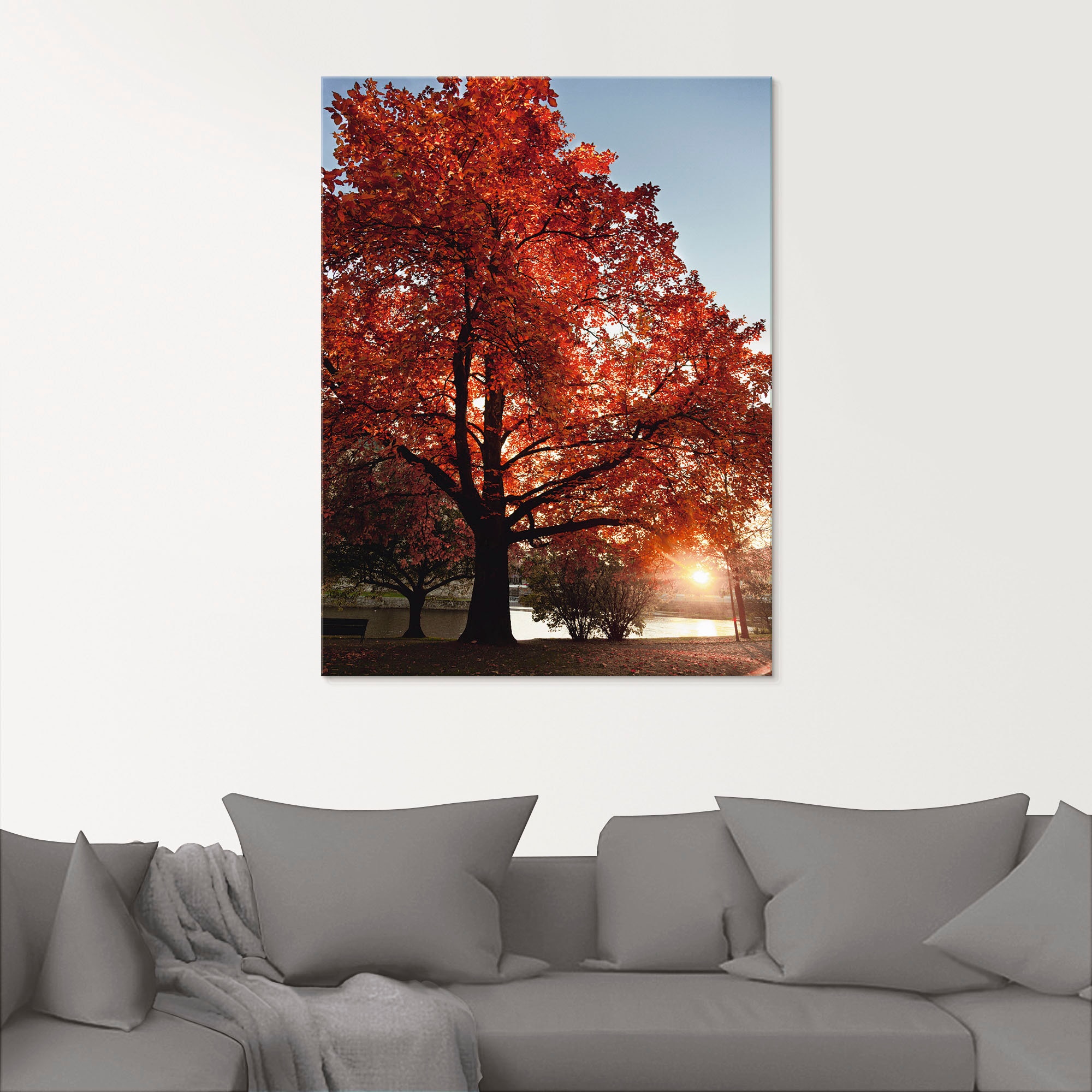 Artland Glasbild »Herbstbaum«, Bäume, (1 St.), in verschiedenen Größen