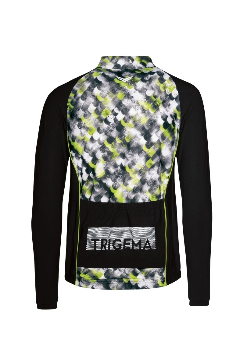 Trigema Trainingsjacke »TRIGEMA Fahrradjacke mit praktischer Rückentasche«, (1 St.)