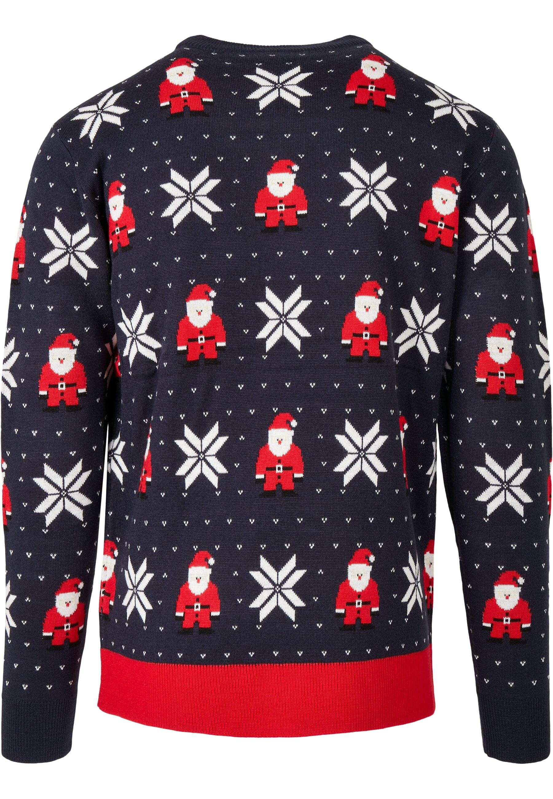 URBAN CLASSICS Rundhalspullover »Urban Classics Herren Nicolaus And Snowflakes Sweater«, (1 tlg.)
