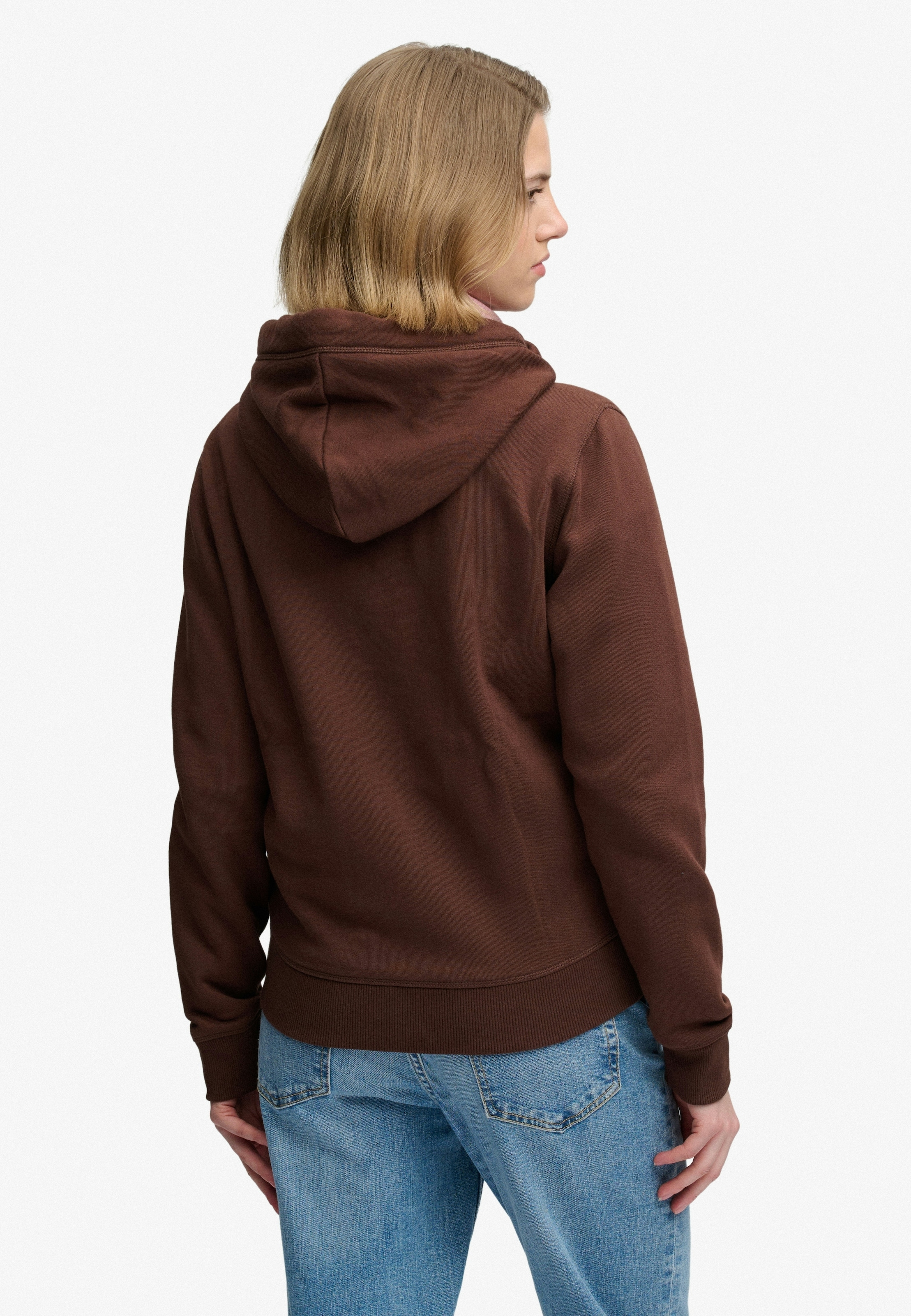 Superdry Kapuzensweatjacke »SIGNATURE EMB ZIPHOOD« Baumwollmischung, relaxed fit