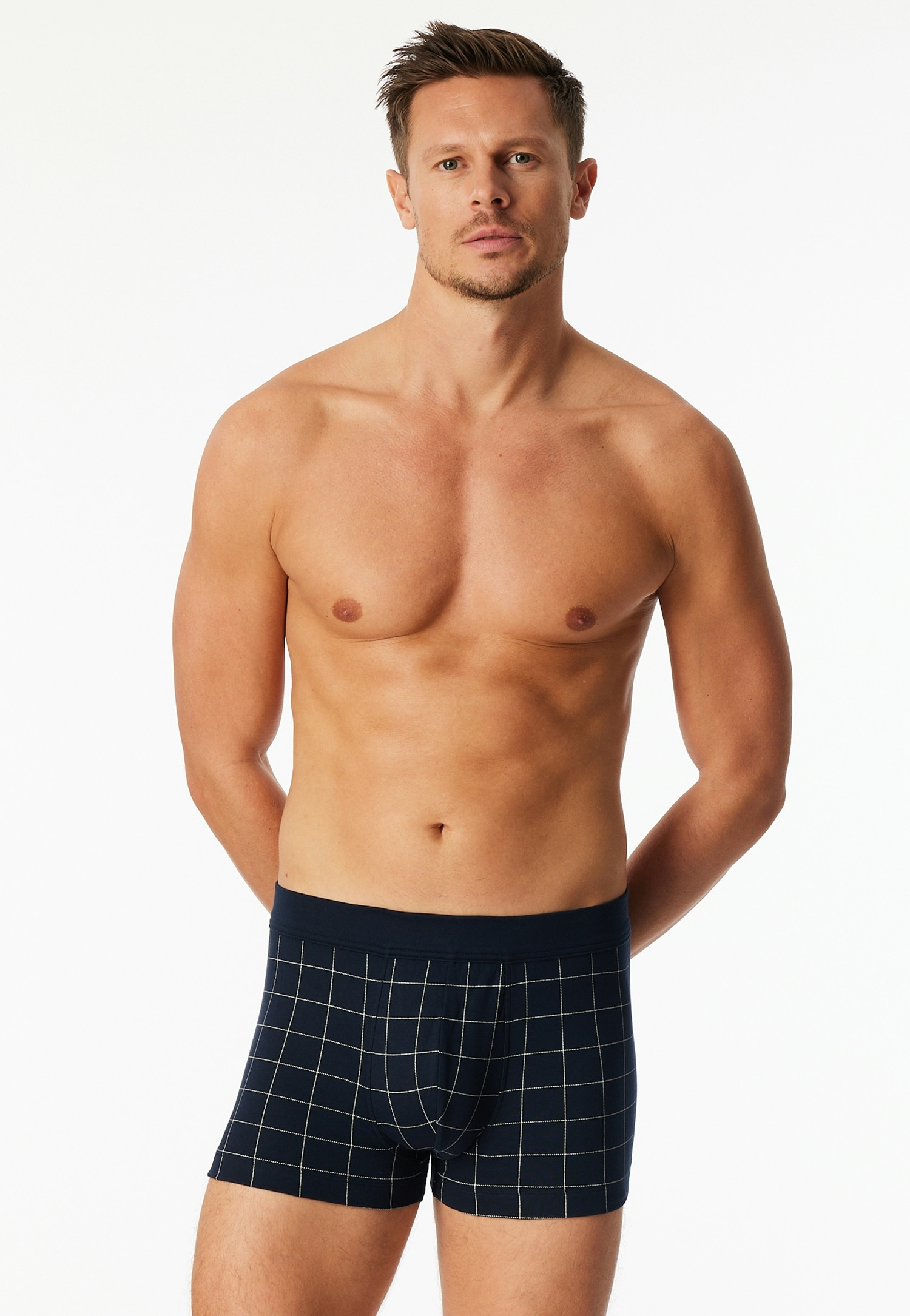 Schiesser Boxershorts "Fine Interlock" ohne Eingriff, Karo-Muster, Interloc günstig online kaufen